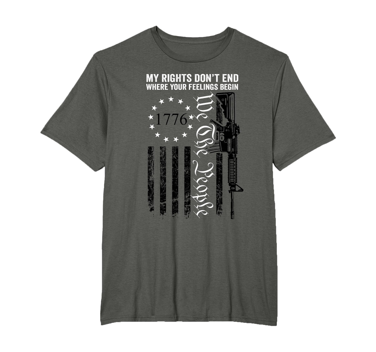 My Rights Dont End Where Your Feelings T-Shirt - Minimalist Print Unisex - T-Shirt, Sweatshirt, Hoodie