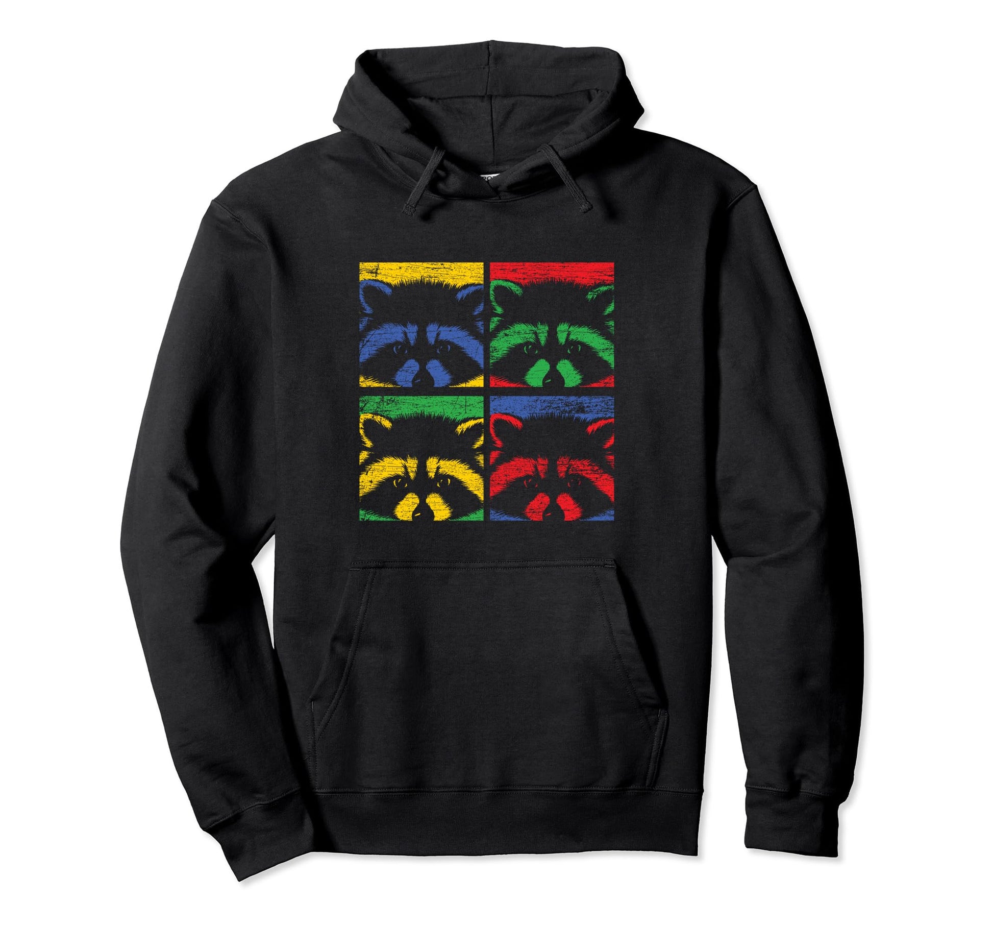Pop Art Raccoon Hoodie - Custom Art Print for Adults - T-Shirt, Sweatshirt, Hoodie