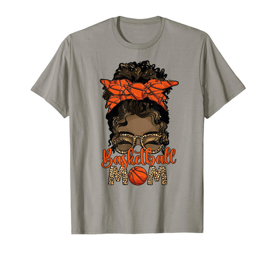 Black Basketball Mom Melanin Mother T-Shirt - Unique Graphic for Adults - T-Shirt, Sweatshirt, Hoodie
