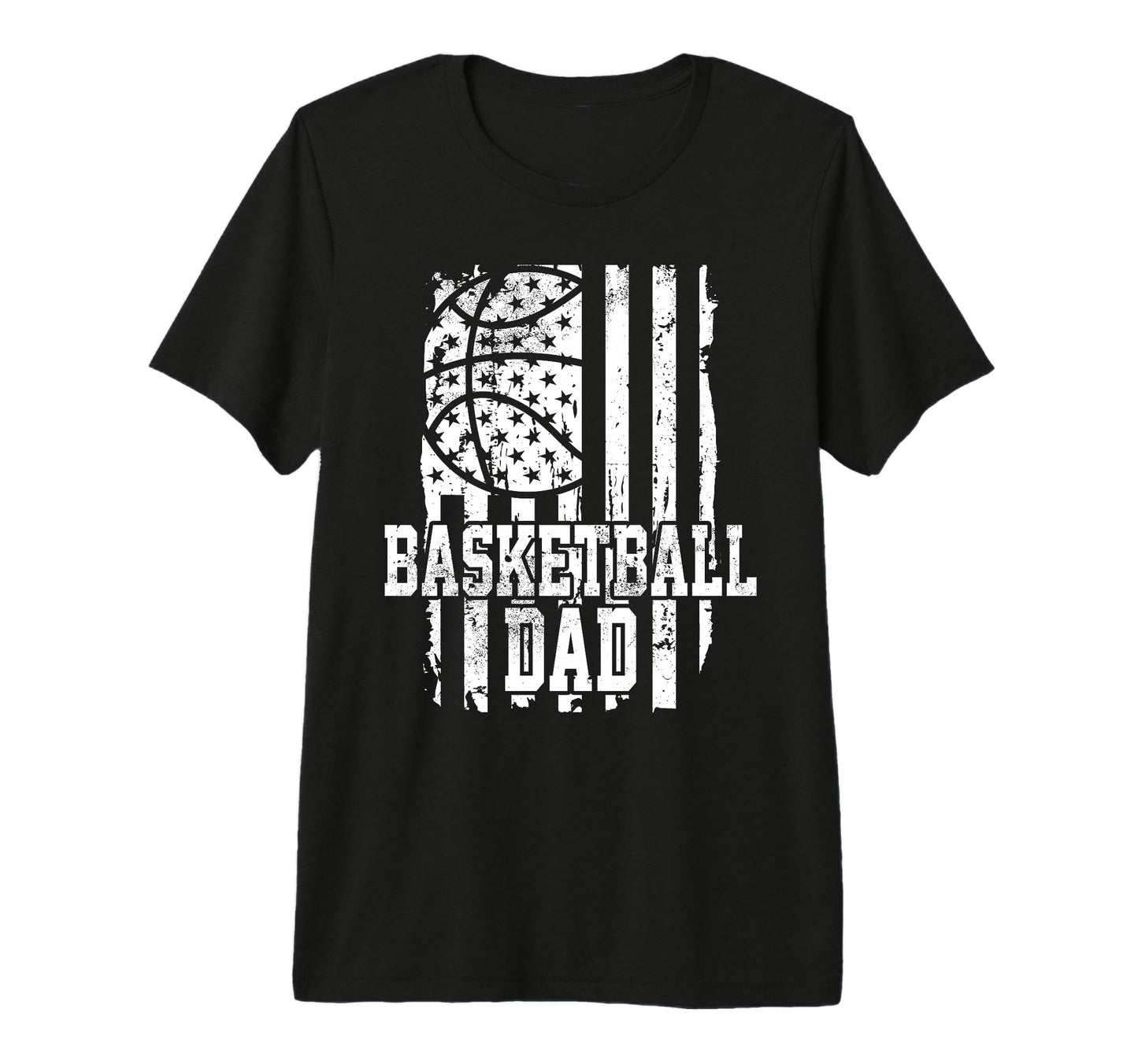 Usa Flag Basketball Dad Basketball Game T-Shirt - Minimalist Print Unisex - T-Shirt, Sweatshirt, Hoodie