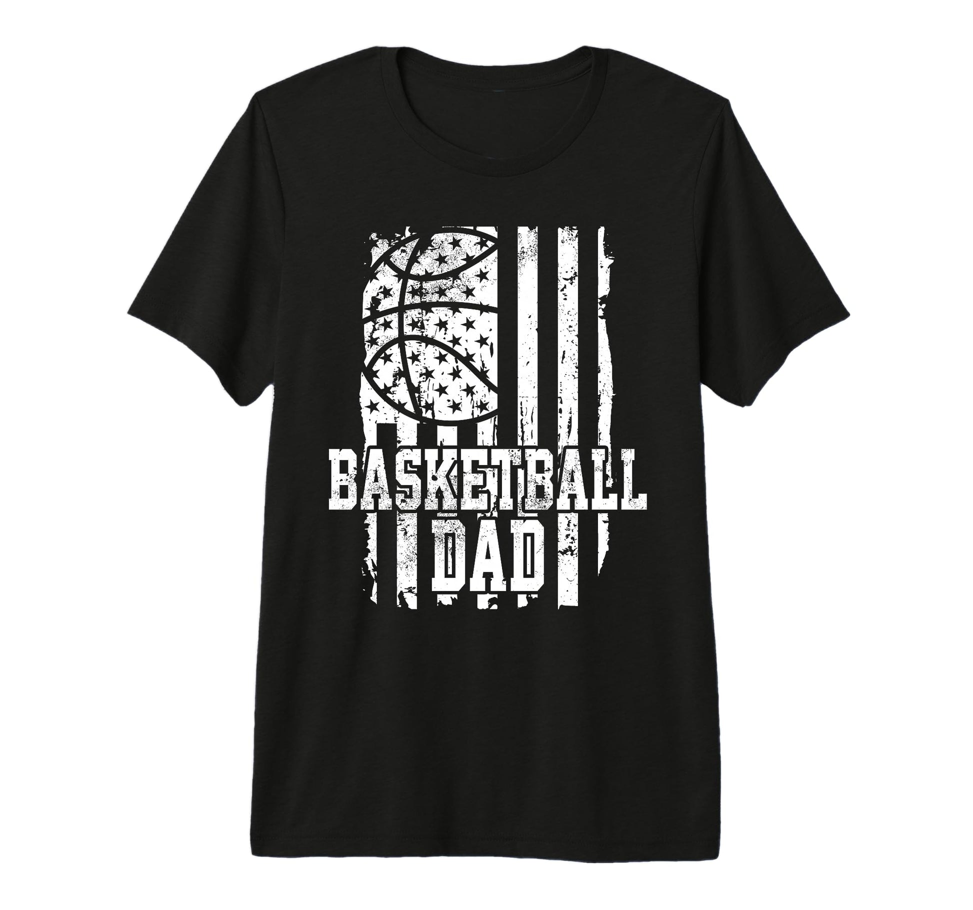 Usa Flag Basketball Dad Basketball Game T-Shirt - Minimalist Print Unisex - T-Shirt, Sweatshirt, Hoodie