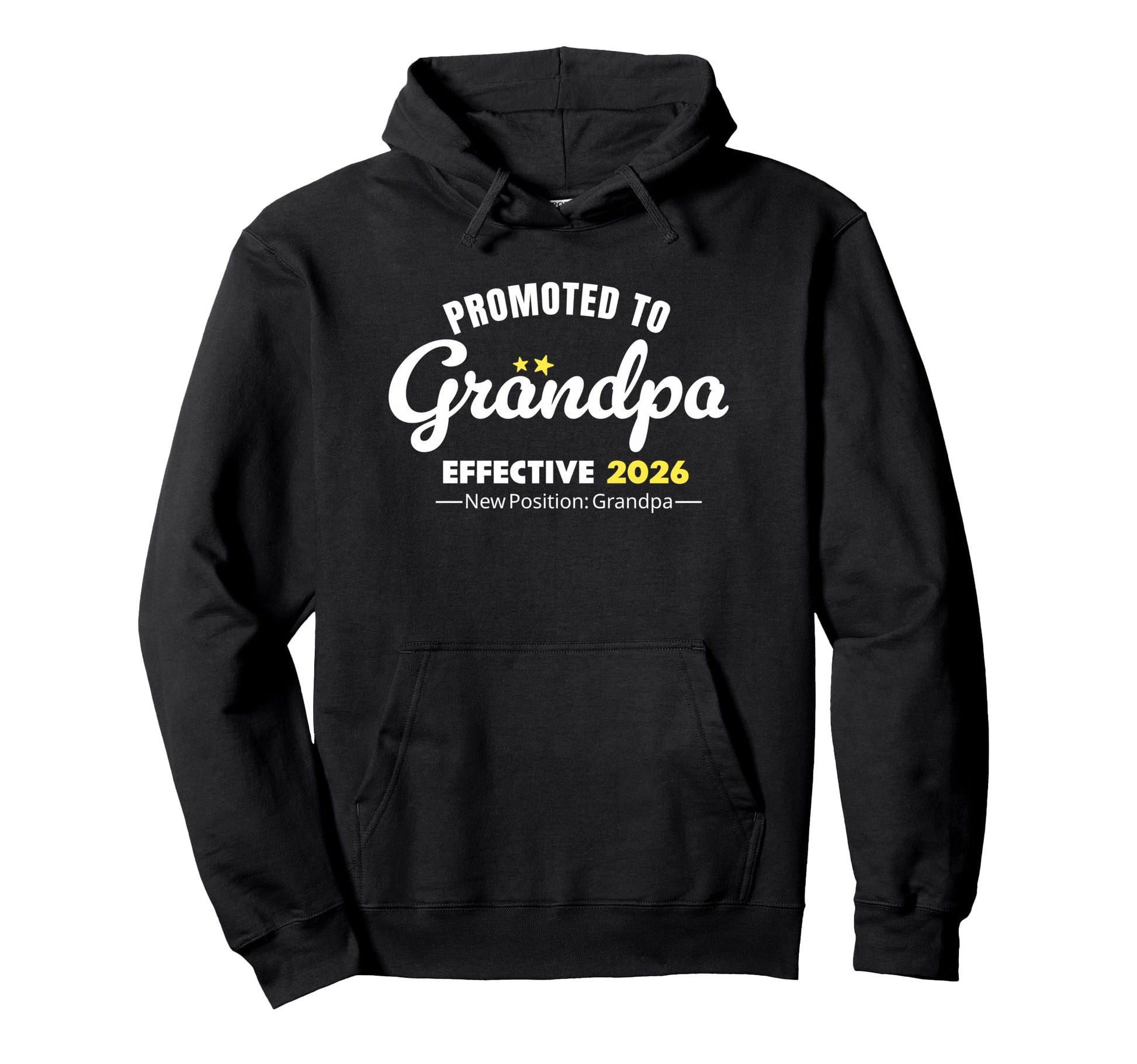 Promoted To Grandpa 2026 New Position Hoodie - Novelty Apparel Men Women - T-Shirt, Sweatshirt, Hoodie