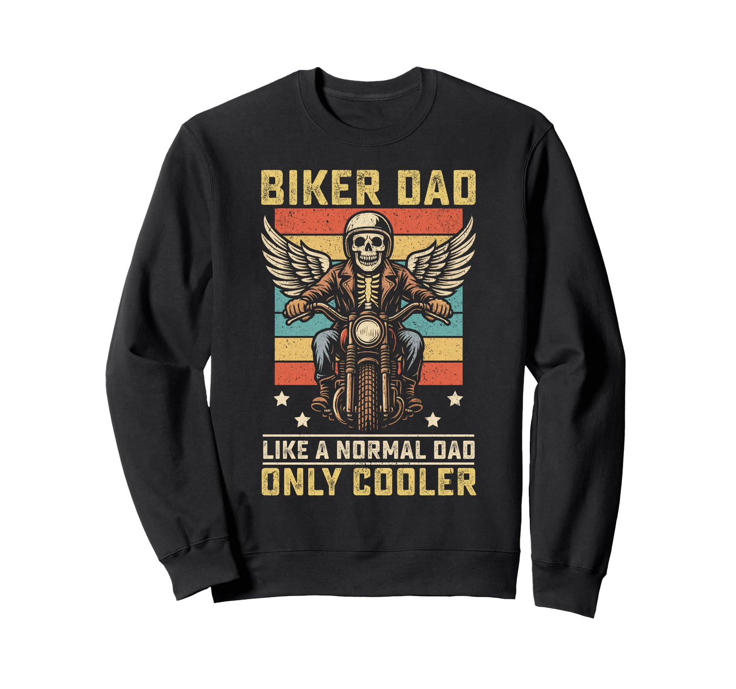 Motorcycle Biker Dad Fathers Day Sweatshirt - Aesthetic Graphic for Adults - T-Shirt, Sweatshirt, Hoodie