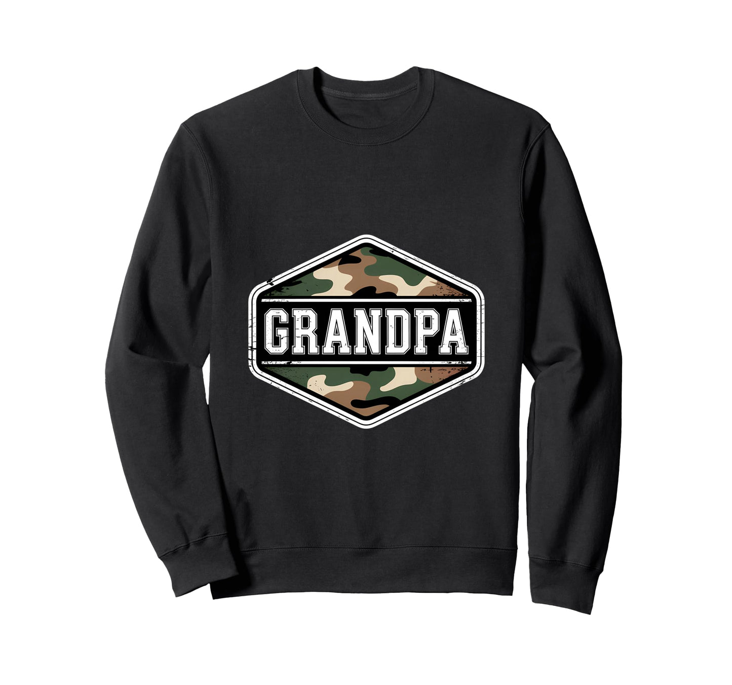 Funny Grandpa Camo Badge Sweatshirt - Minimalist Print Men Women - T-Shirt, Sweatshirt, Hoodie