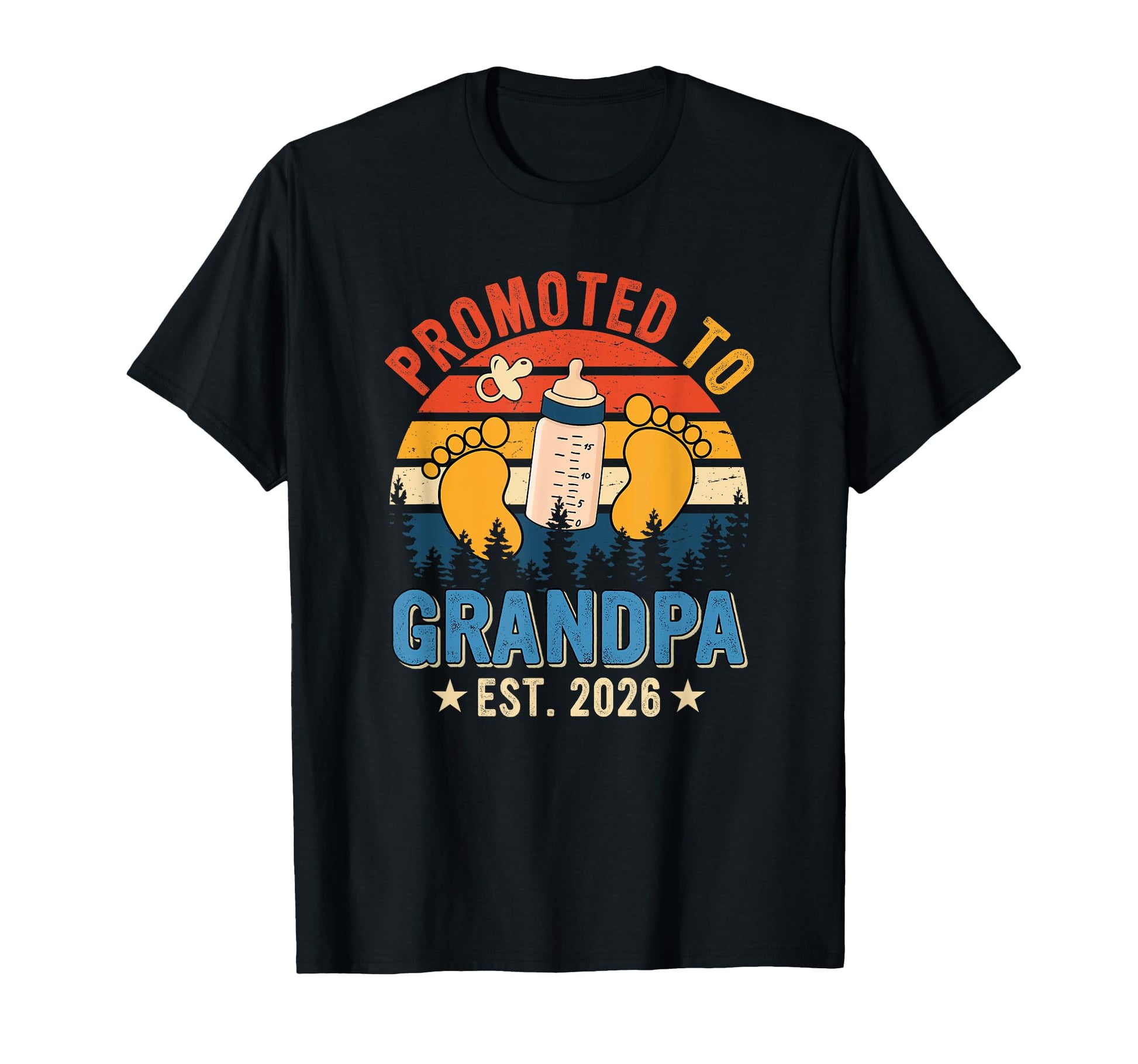 Promoted To Grandpa Est 2026 Expecting T-Shirt - Novelty Apparel for Adults - T-Shirt, Sweatshirt, Hoodie