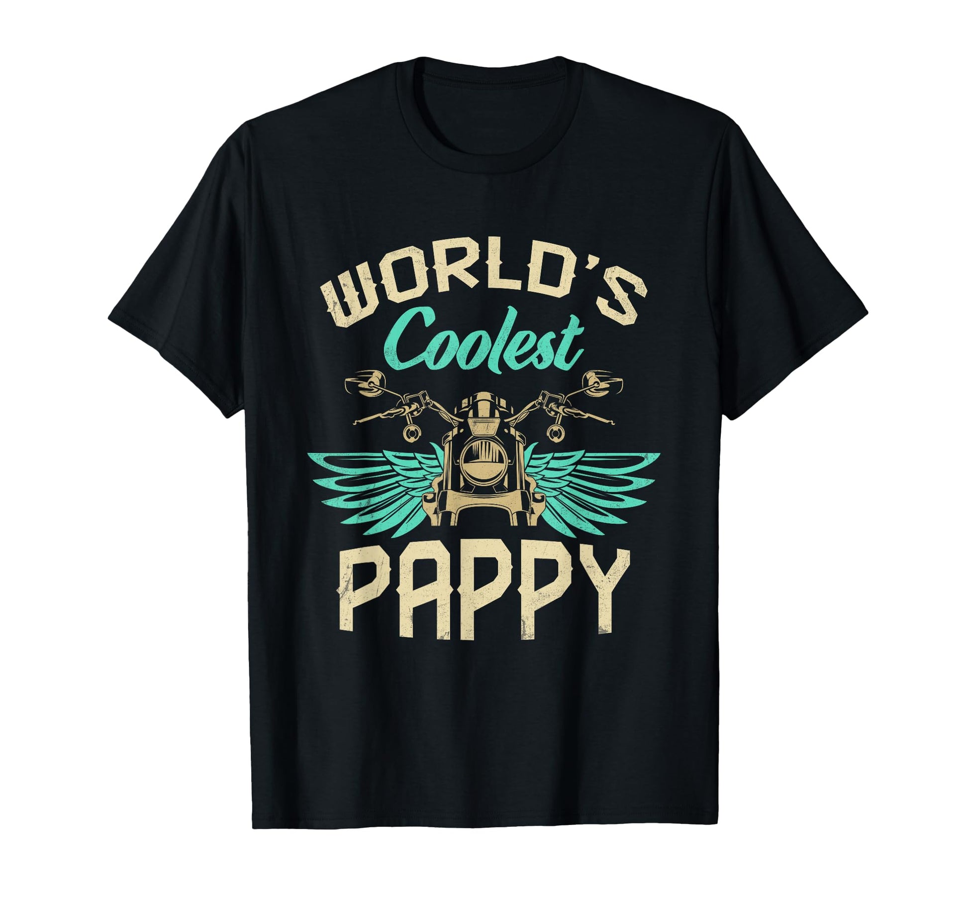 Worlds Coolest Pappy Motorcycle T-Shirt - Casual Everyday Wear Unisex - T-Shirt, Sweatshirt, Hoodie