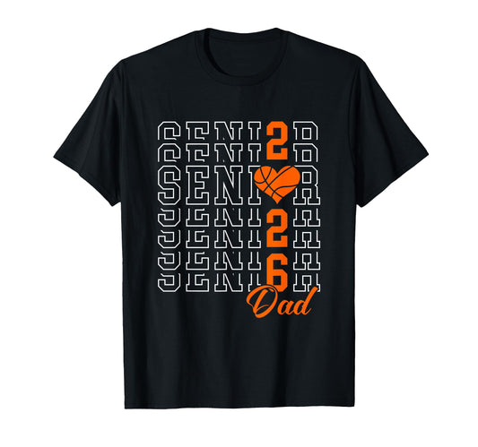 Basketball Senior Dad Graduation Class T-Shirt - Trendy Graphic for Adults - T-Shirt, Sweatshirt, Hoodie