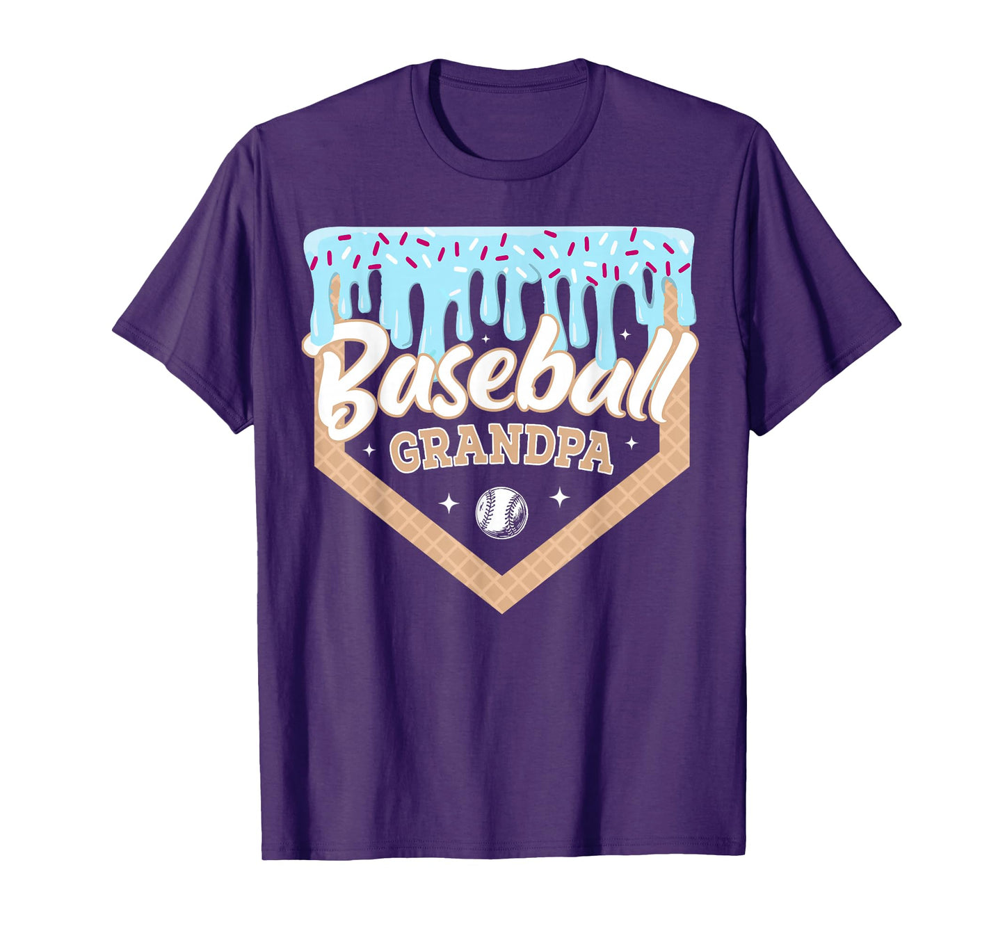 Baseball Drip Grandpa Ice Cream Home Plate T-Shirt - Unique Graphic Unisex - T-Shirt, Sweatshirt, Hoodie