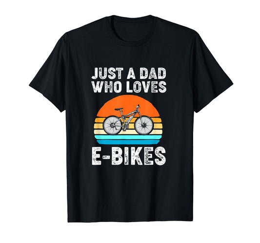Biker Dad Cyclist Bike Lovers Ebike T-Shirt - Minimalist Print for Adults - T-Shirt, Sweatshirt, Hoodie
