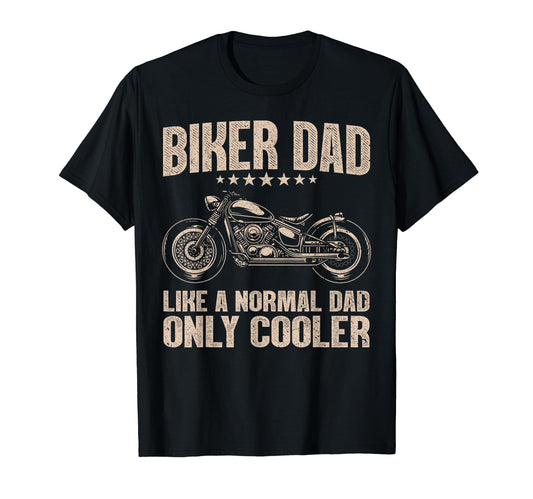 Biker Dad Motorcycling Motorcycle Biker T-Shirt - Graphic Print Unisex - T-Shirt, Sweatshirt, Hoodie