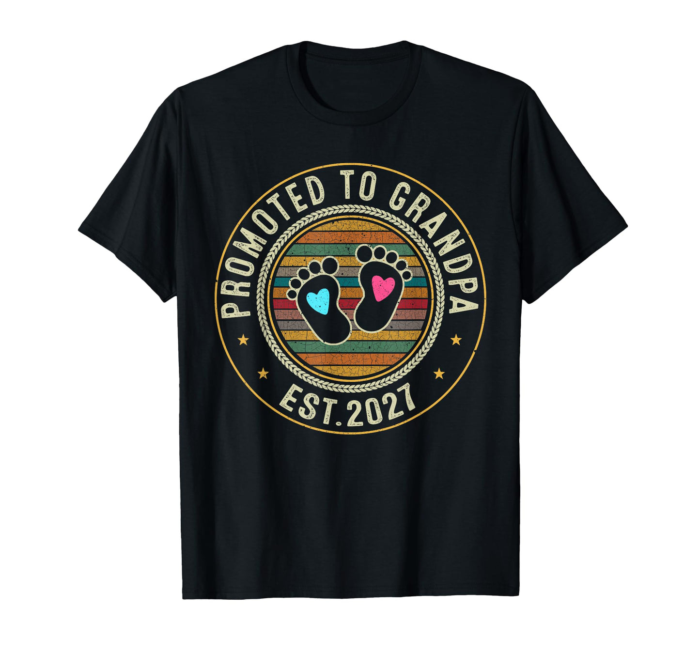 Promoted To Grandpa 2027 Funny New T-Shirt - Minimalist Print for Adults - T-Shirt, Sweatshirt, Hoodie