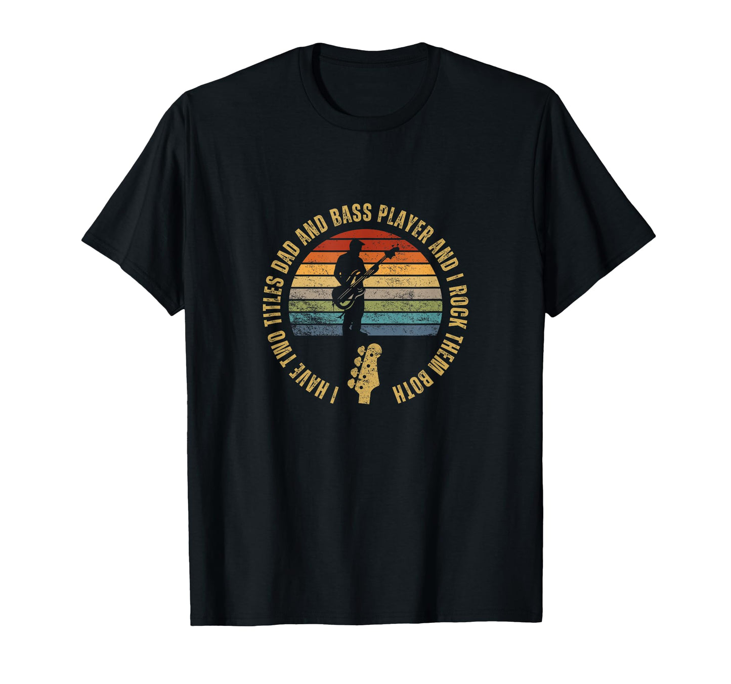 Bass Player And Dad Proud Funny Bass T-Shirt - Minimalist Print Unisex - T-Shirt, Sweatshirt, Hoodie