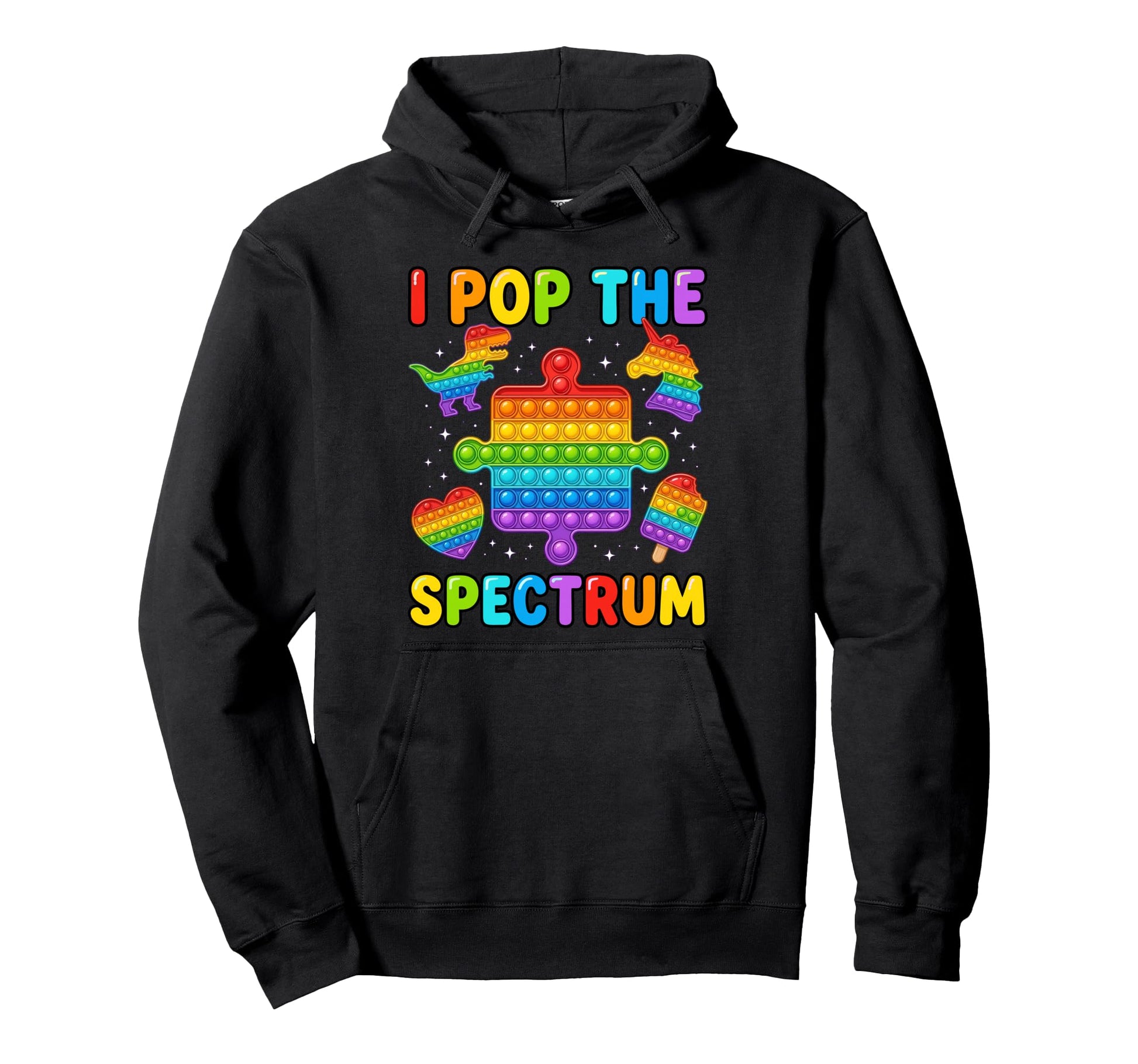 I Pop Spectrum Autistic Autism Awareness Hoodie - Trendy Graphic Men Women - T-Shirt, Sweatshirt, Hoodie