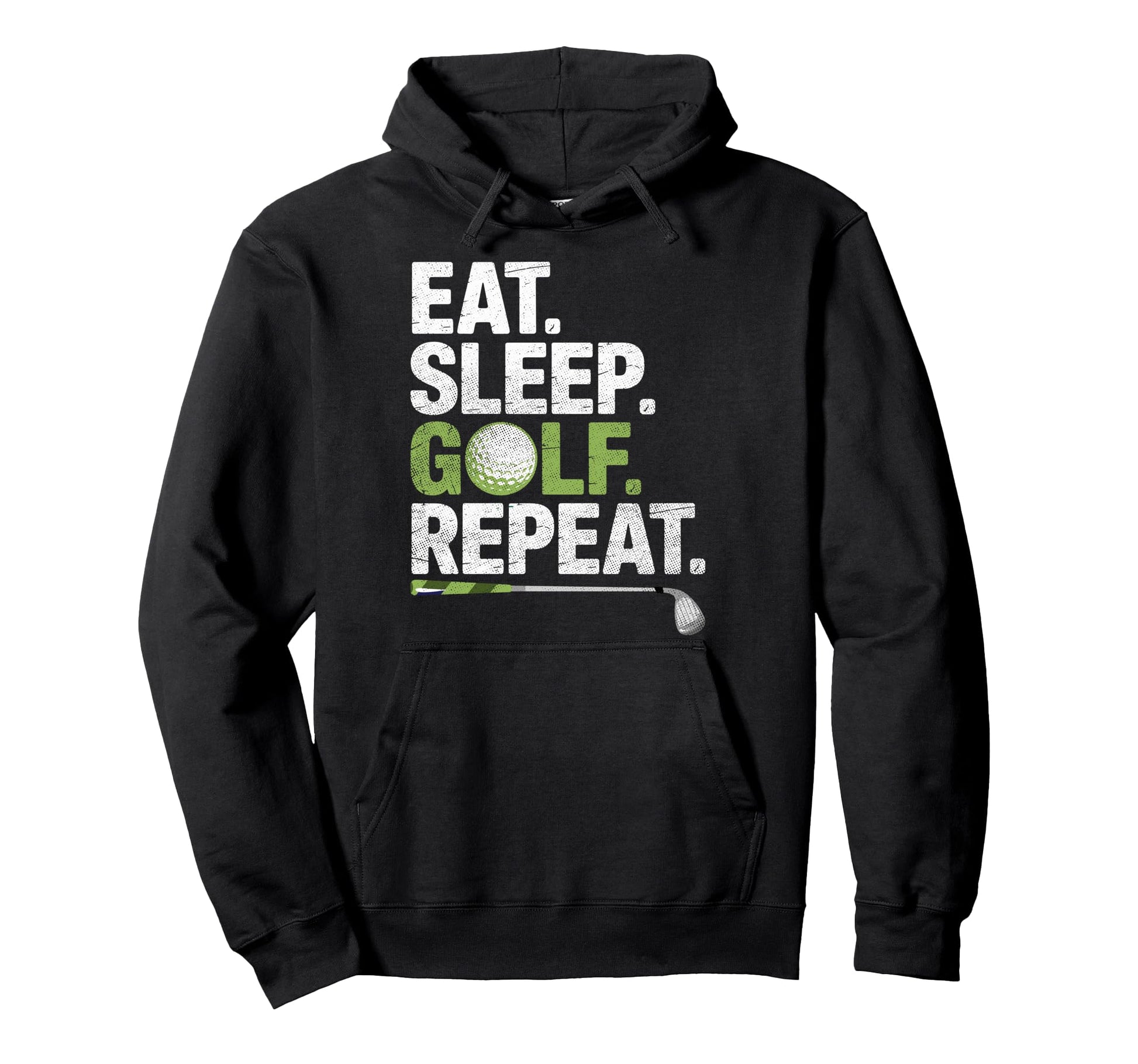 Golf Golfer Golfing Eat Sleep Golf Repeat Hoodie - Unique Graphic Unisex - T-Shirt, Sweatshirt, Hoodie