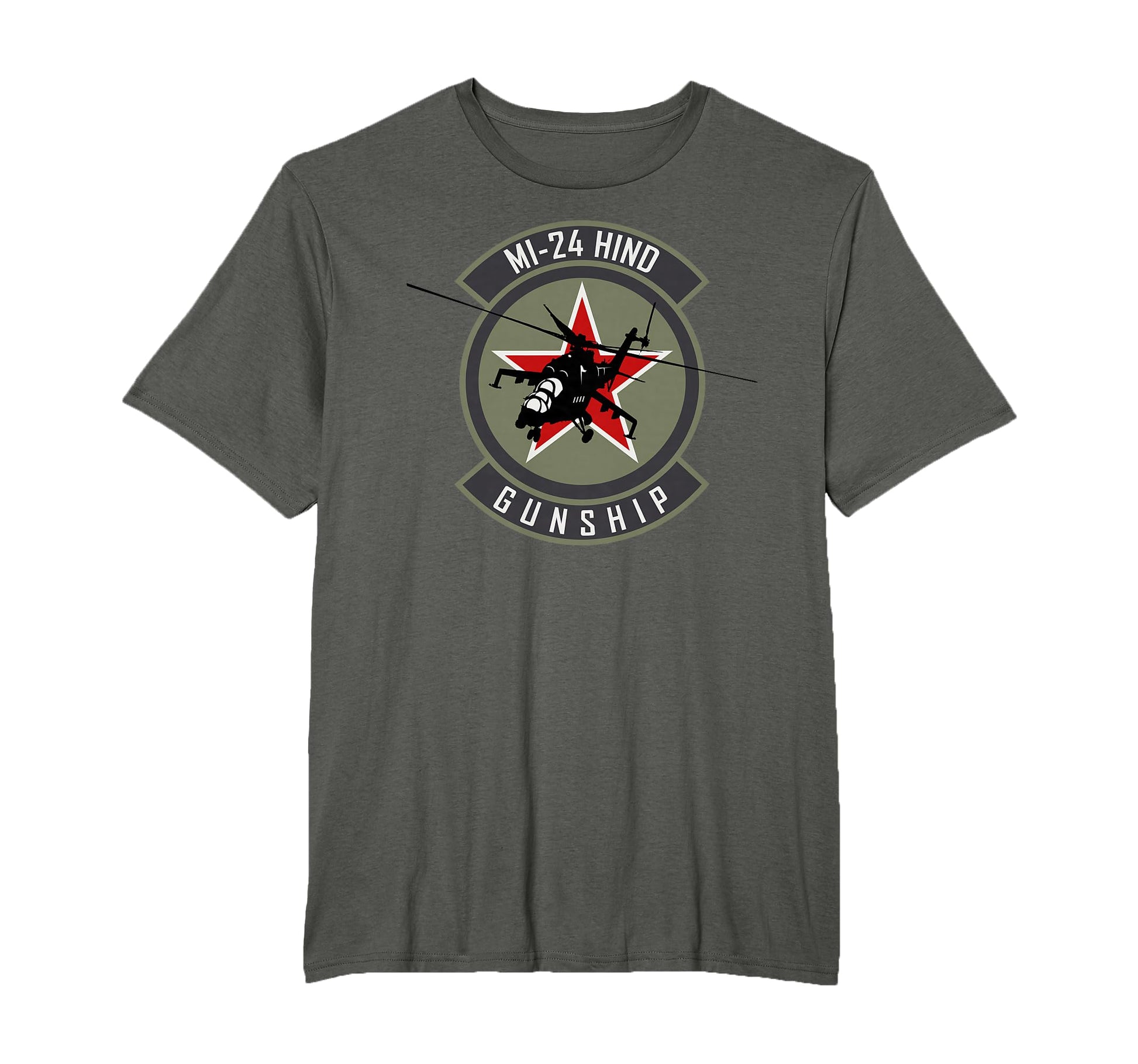 Mi 24 Hind Gunship T-Shirt - Novelty Apparel Men Women - T-Shirt, Sweatshirt, Hoodie