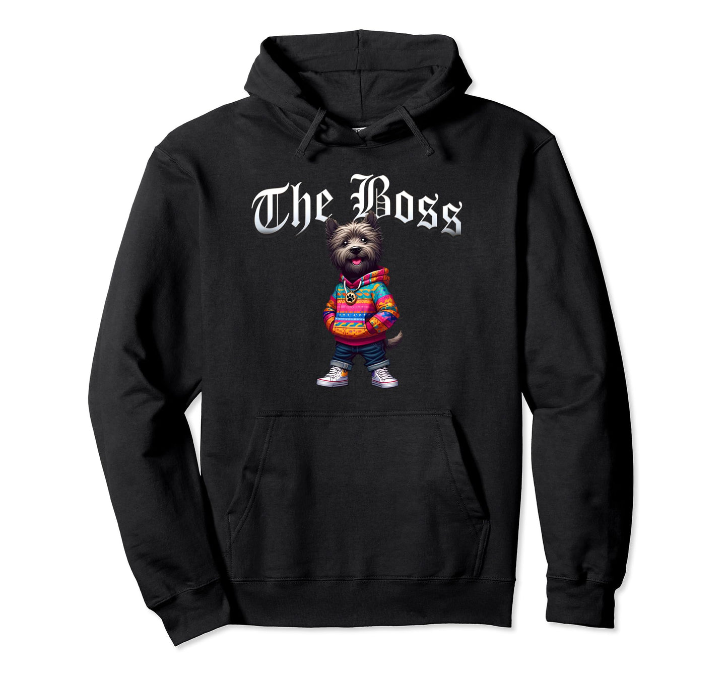 Cairn Terrier Dog Boss Jacket Hoodie - Casual Everyday Wear Men Women - T-Shirt, Sweatshirt, Hoodie