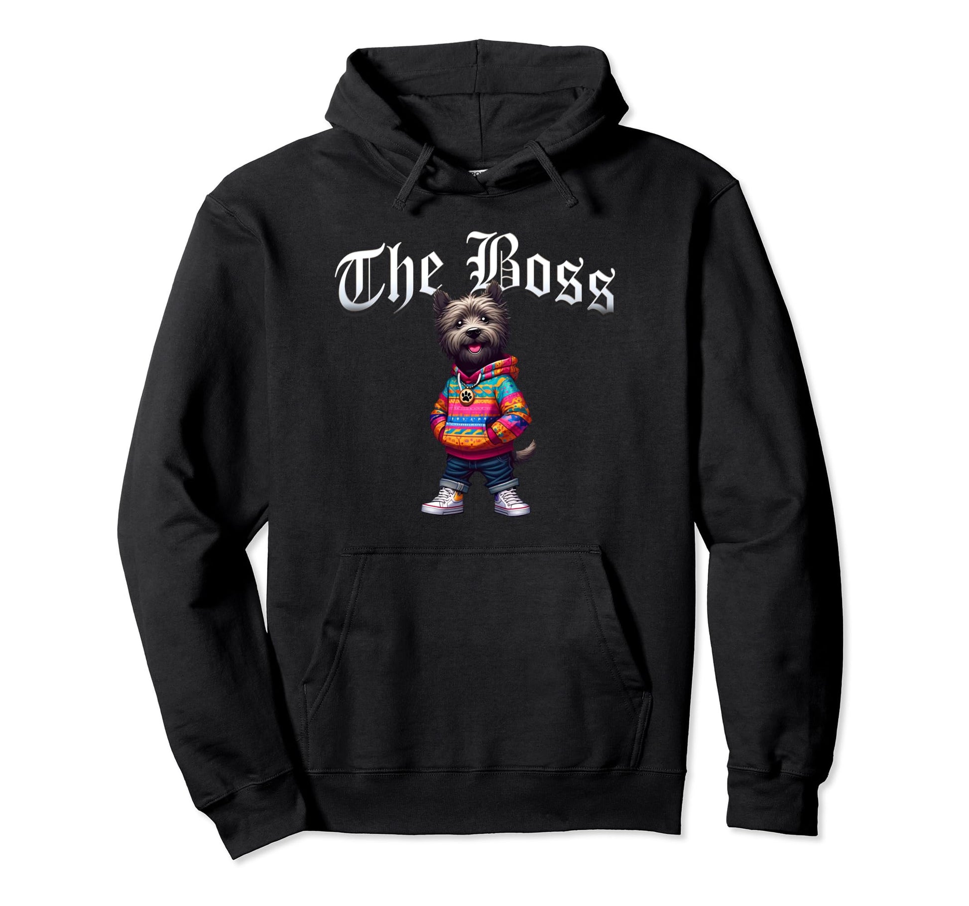 Cairn Terrier Dog Boss Jacket Hoodie - Casual Everyday Wear Men Women - T-Shirt, Sweatshirt, Hoodie