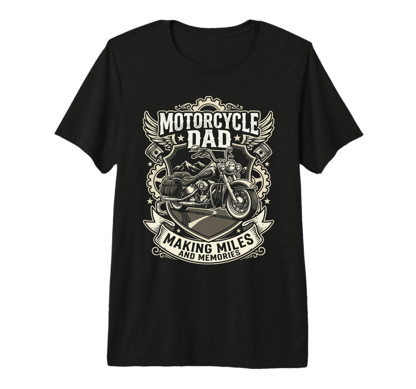 Mens Motorcycle Dad Motorcyle Rider T-Shirt - Aesthetic Graphic for Adults - T-Shirt, Sweatshirt, Hoodie