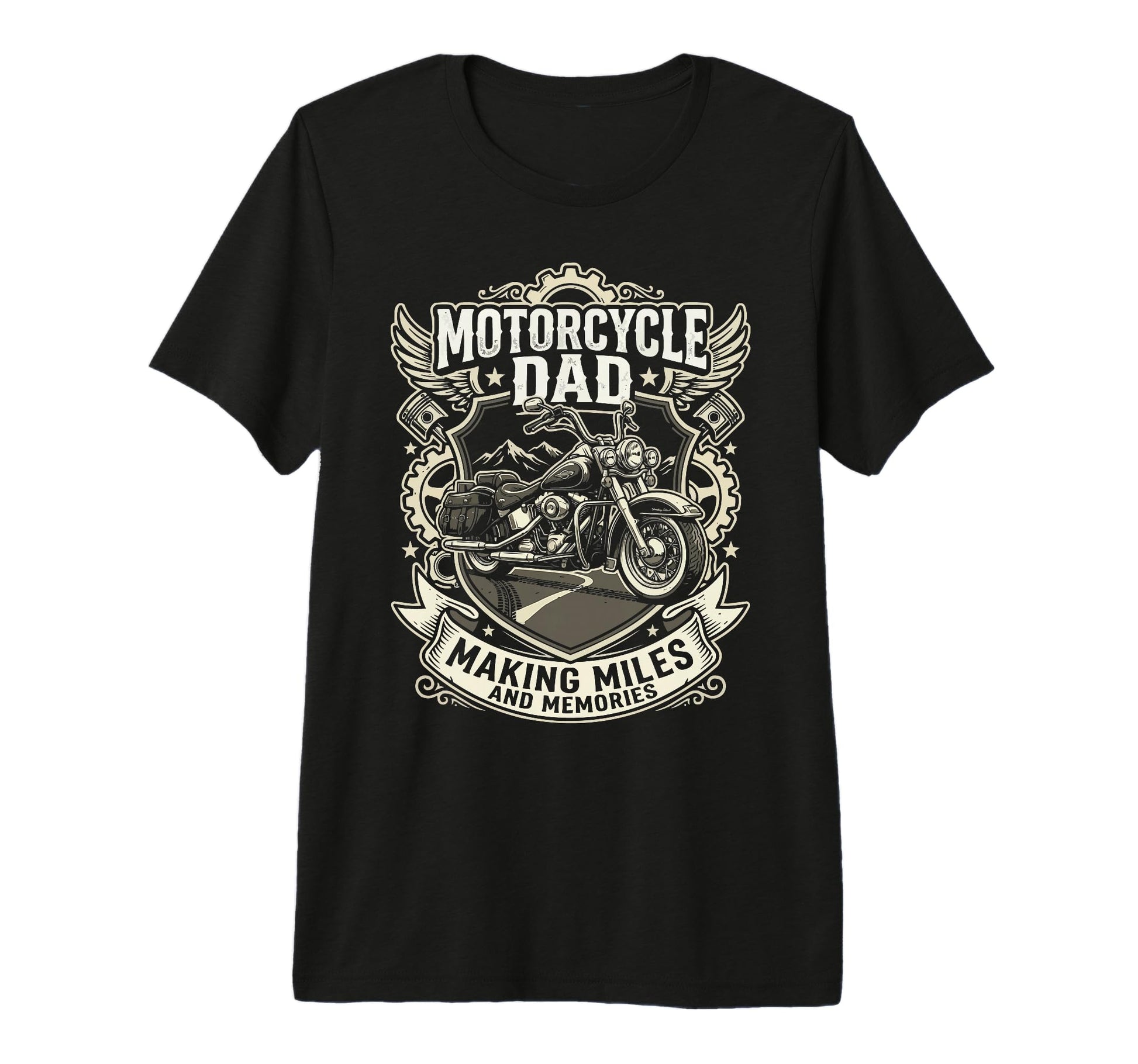 Mens Motorcycle Dad Motorcyle Rider T-Shirt - Aesthetic Graphic for Adults - T-Shirt, Sweatshirt, Hoodie