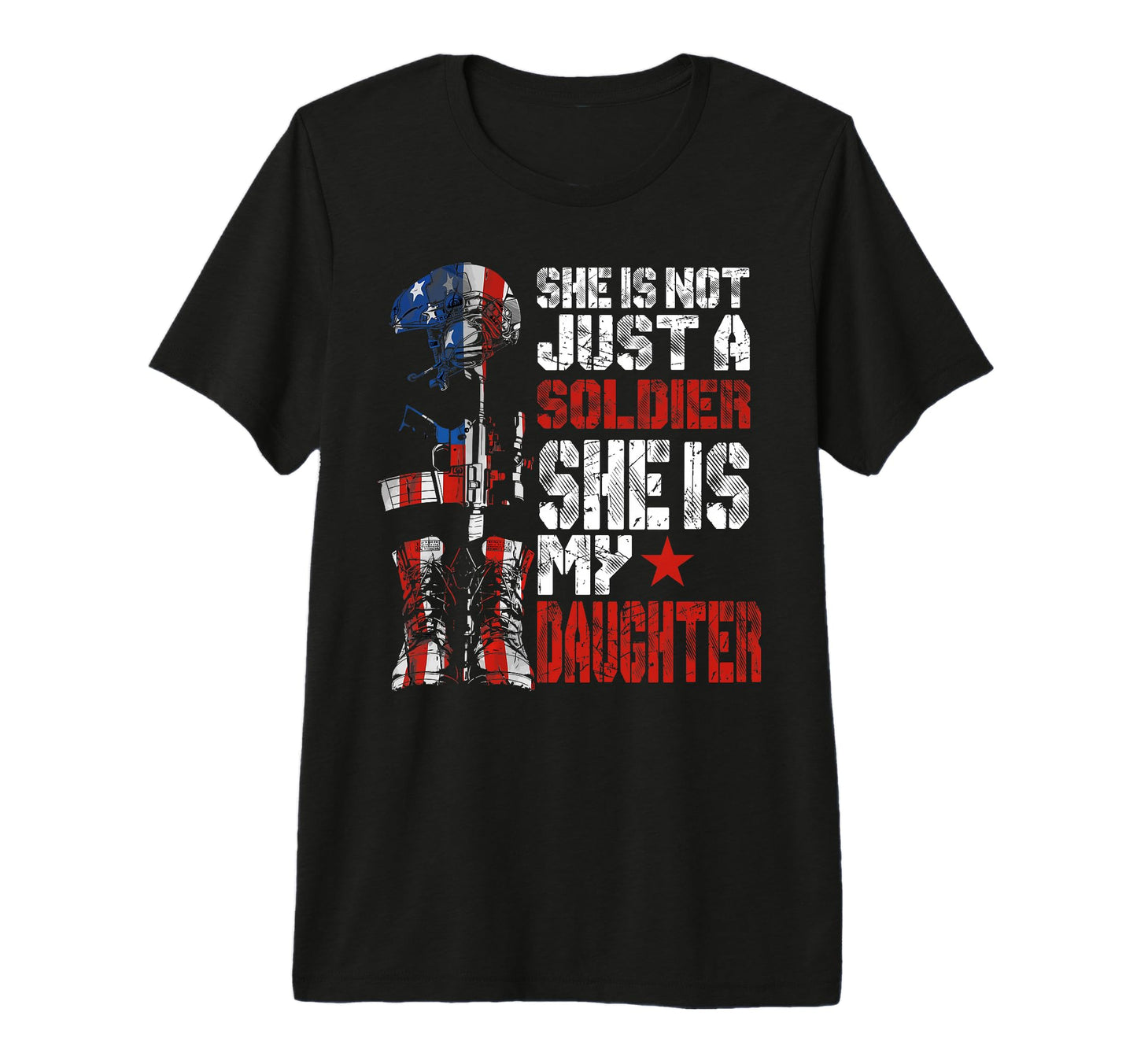 Soldier Daughter Proud Army Dad Mom T-Shirt - Graphic Print for Adults - T-Shirt, Sweatshirt, Hoodie