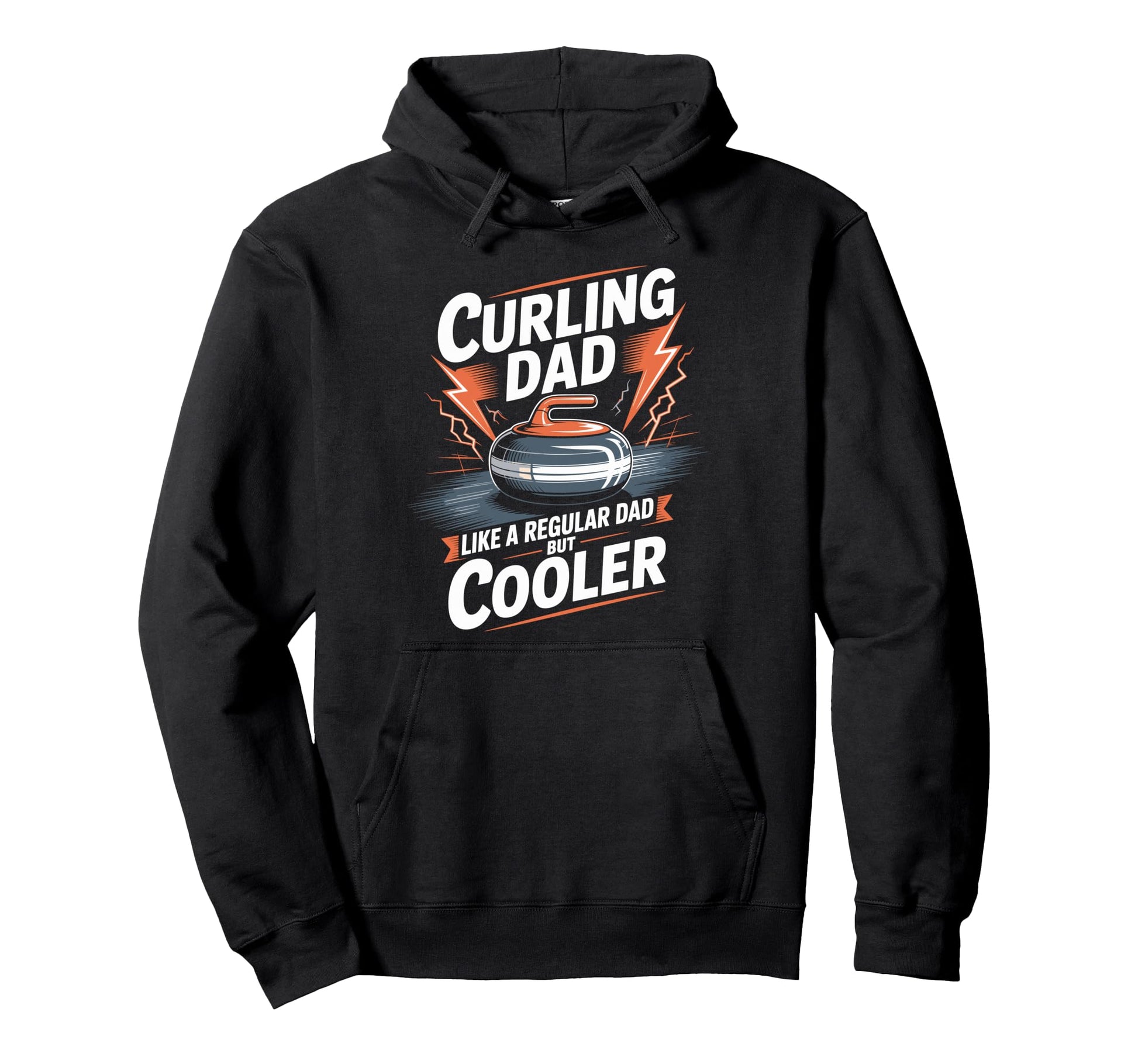 Curler Lover Curling Dad Like Regular Dad Hoodie - Graphic Print Unisex - T-Shirt, Sweatshirt, Hoodie