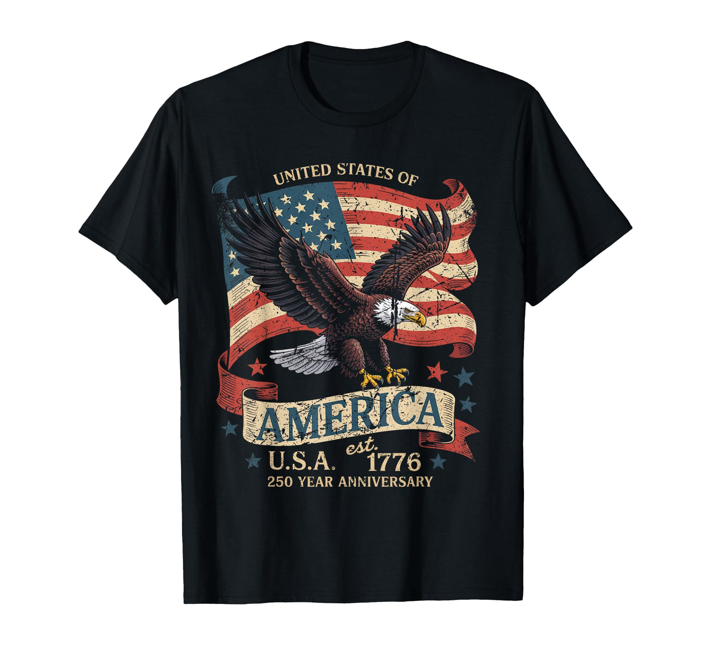 United States Anniversary American Flag Hoodie - Custom Art Print Men Women - T-Shirt, Sweatshirt, Hoodie