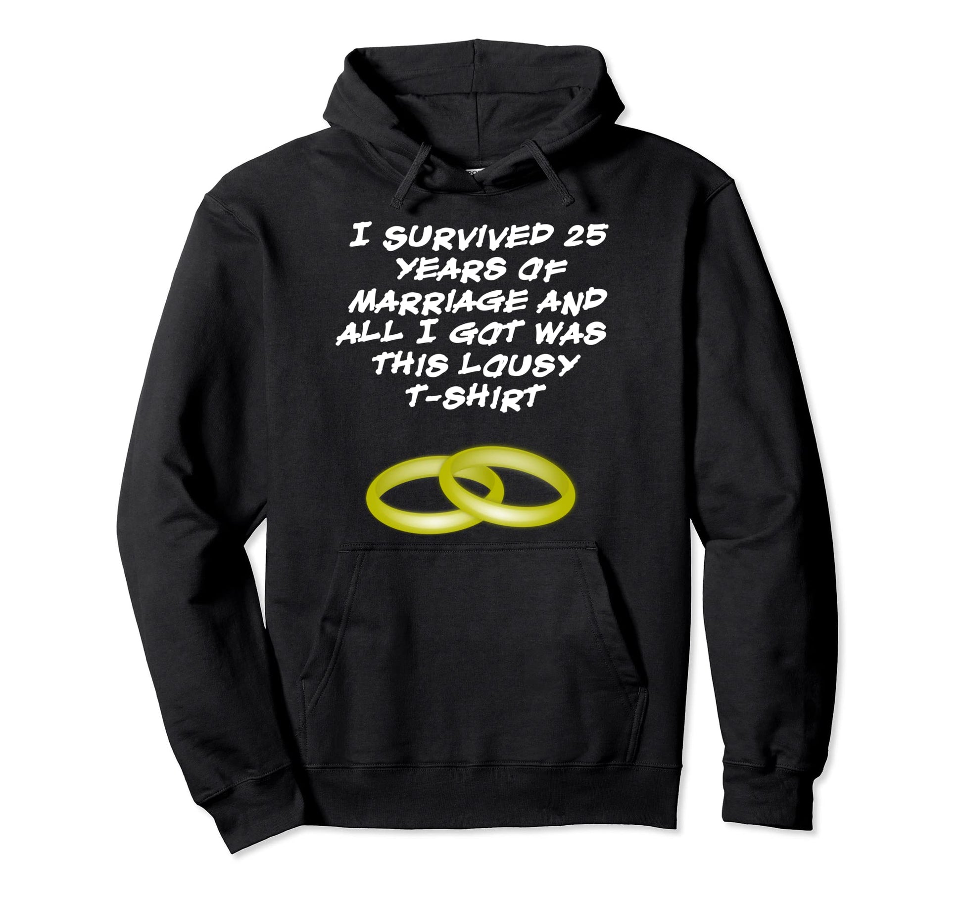 I Survived 25 Years Marriage Hoodie - Minimalist Print Men Women - T-Shirt, Sweatshirt, Hoodie