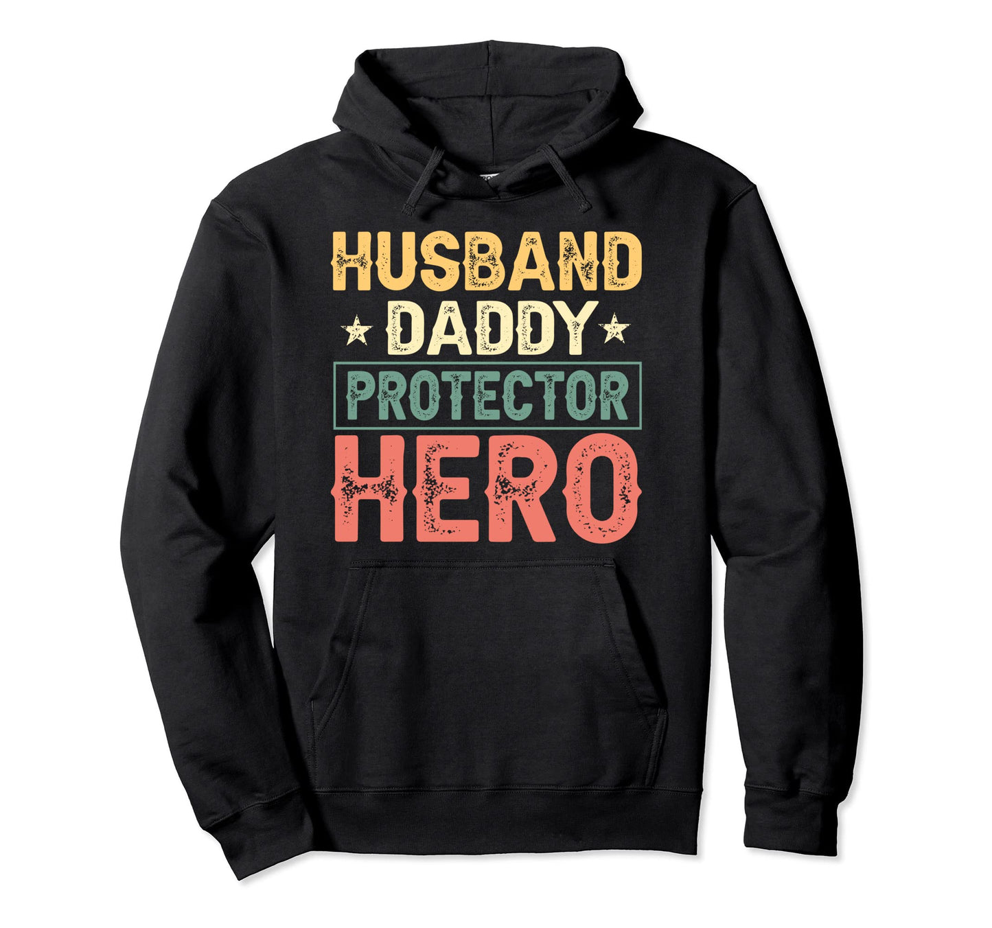 Dad Hero Protector Best Daddy Husband Hoodie - Minimalist Print Men Women - T-Shirt, Sweatshirt, Hoodie