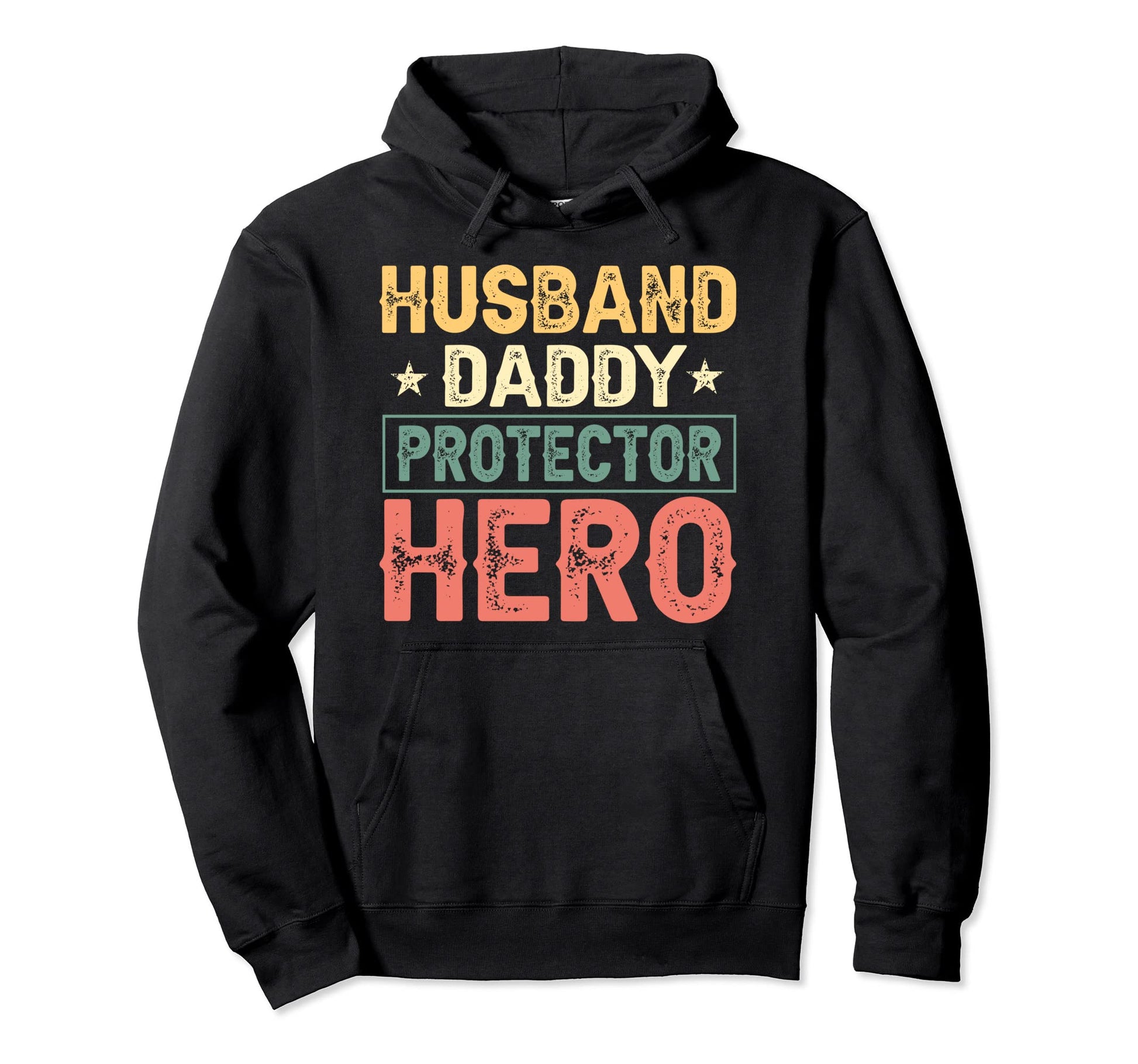 Dad Hero Protector Best Daddy Husband Hoodie - Minimalist Print Men Women - T-Shirt, Sweatshirt, Hoodie
