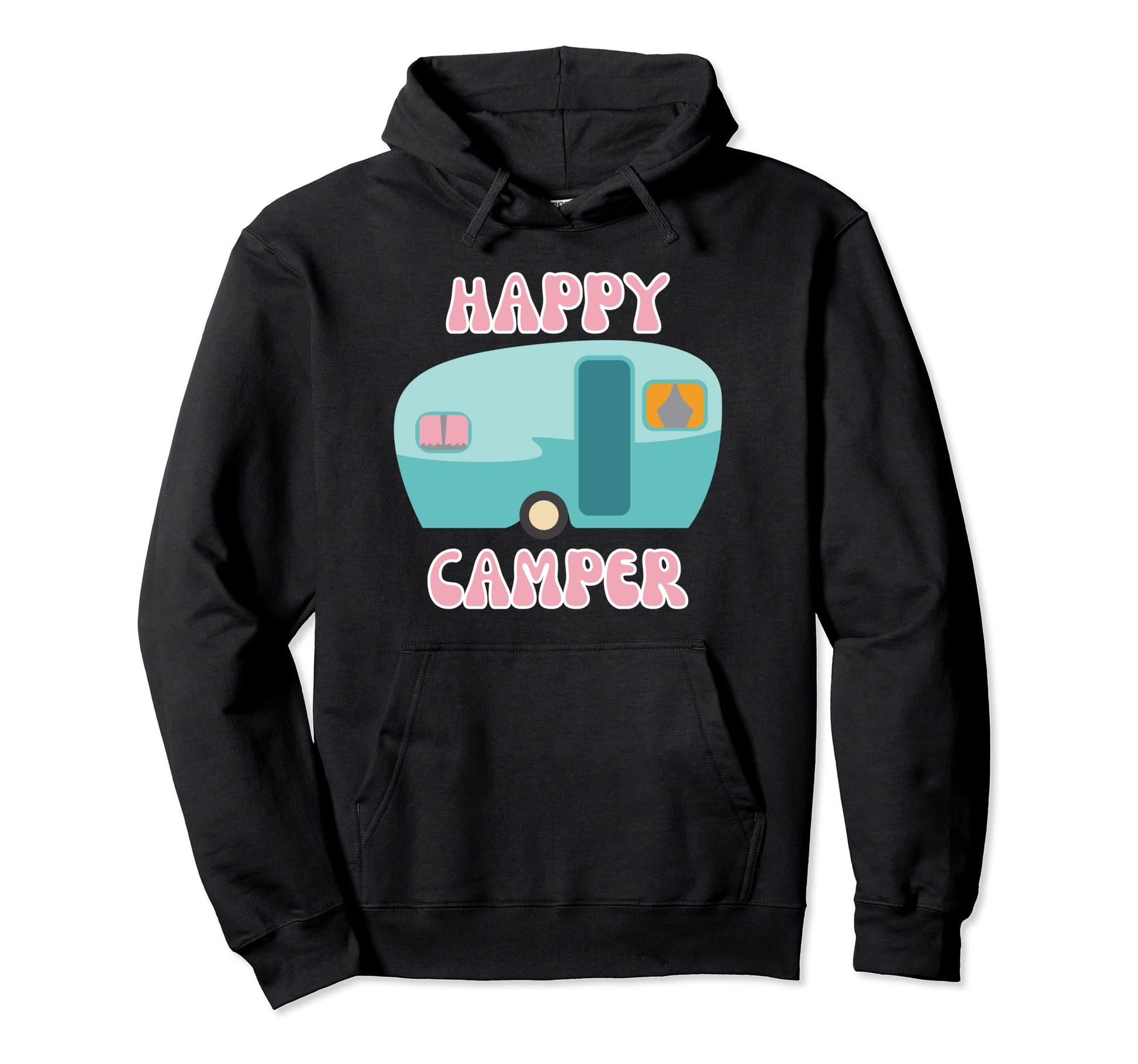 Happiness Summer Family Camping Camper Hoodie - Custom Art Print Men Women - T-Shirt, Sweatshirt, Hoodie