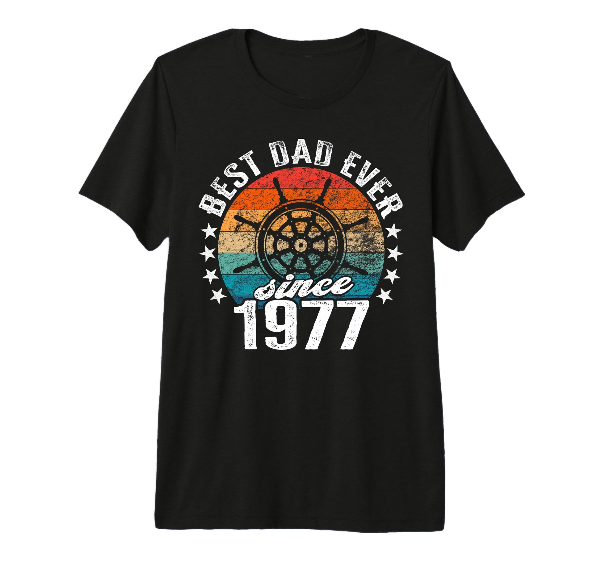 Best Dad World No Joke Best Dad Since 1977 T-Shirt - Unique Graphic Unisex - T-Shirt, Sweatshirt, Hoodie