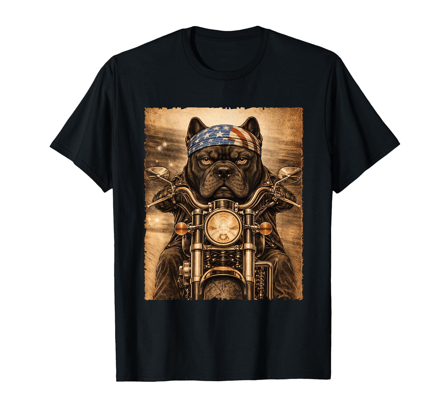 Cane Corso Dog Biker Riding Motorcycle T-Shirt - Unique Graphic Unisex - T-Shirt, Sweatshirt, Hoodie