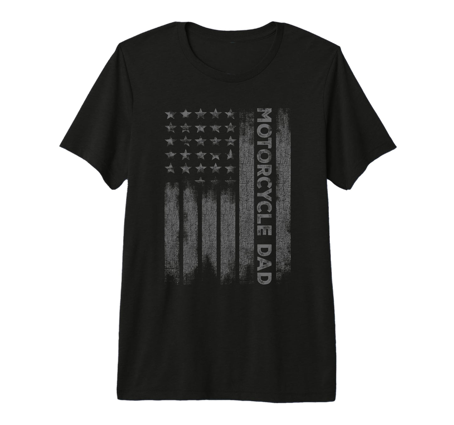 Motorcycle Dad American Flag Fathers T-Shirt - Unique Graphic Men Women - T-Shirt, Sweatshirt, Hoodie