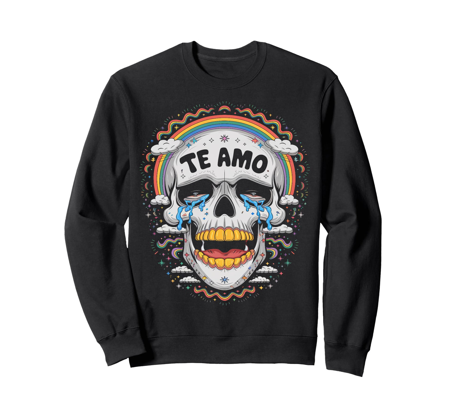 Spanish Mens Womens Tops Skeleton Sweatshirt - Trendy Graphic for Adults - T-Shirt, Sweatshirt, Hoodie