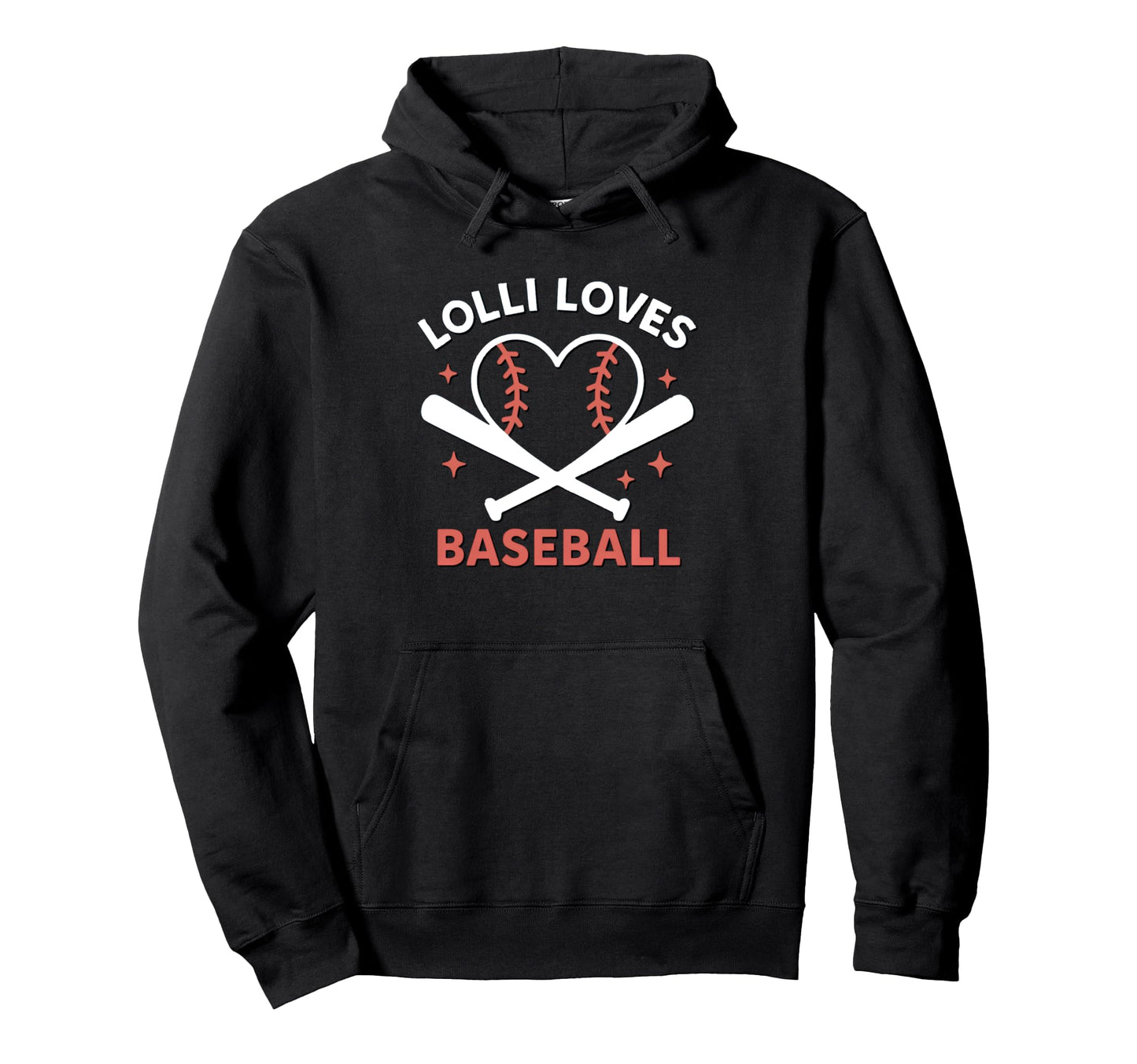 Lolli Loves Baseball Baseball Grandma Hoodie - Fun Novelty Design Unisex - T-Shirt, Sweatshirt, Hoodie