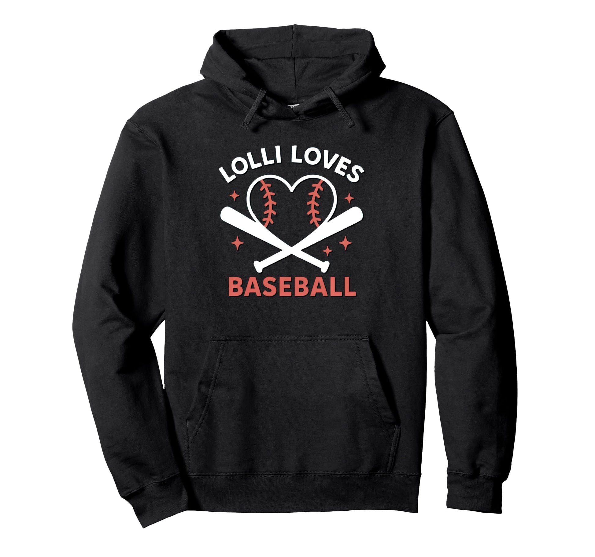 Lolli Loves Baseball Baseball Grandma Hoodie - Fun Novelty Design Unisex - T-Shirt, Sweatshirt, Hoodie