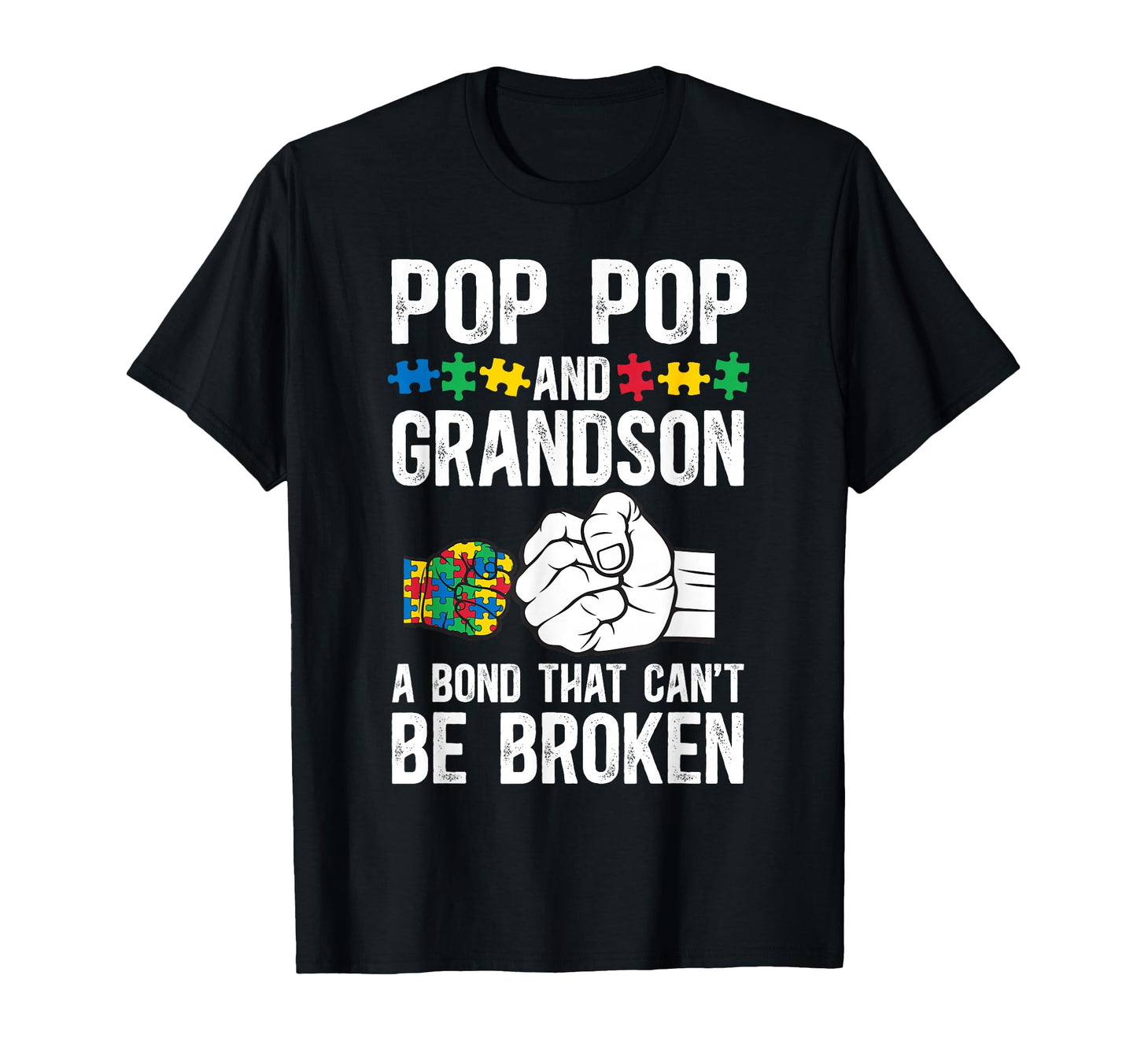 Proud Autism Pop Pop And Grandson T-Shirt - Unique Graphic Men Women - T-Shirt, Sweatshirt, Hoodie