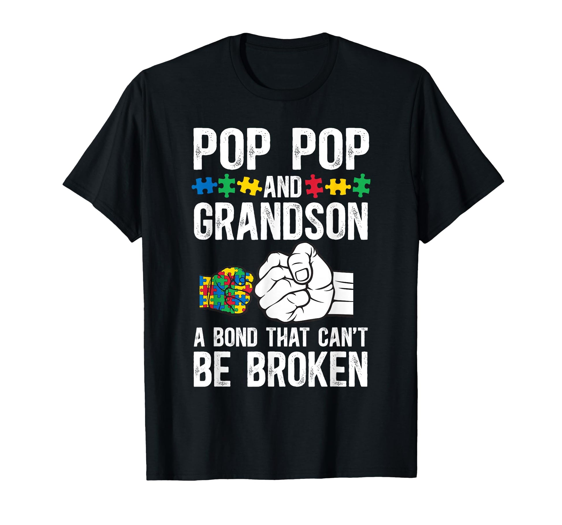 Proud Autism Pop Pop And Grandson T-Shirt - Unique Graphic Men Women - T-Shirt, Sweatshirt, Hoodie