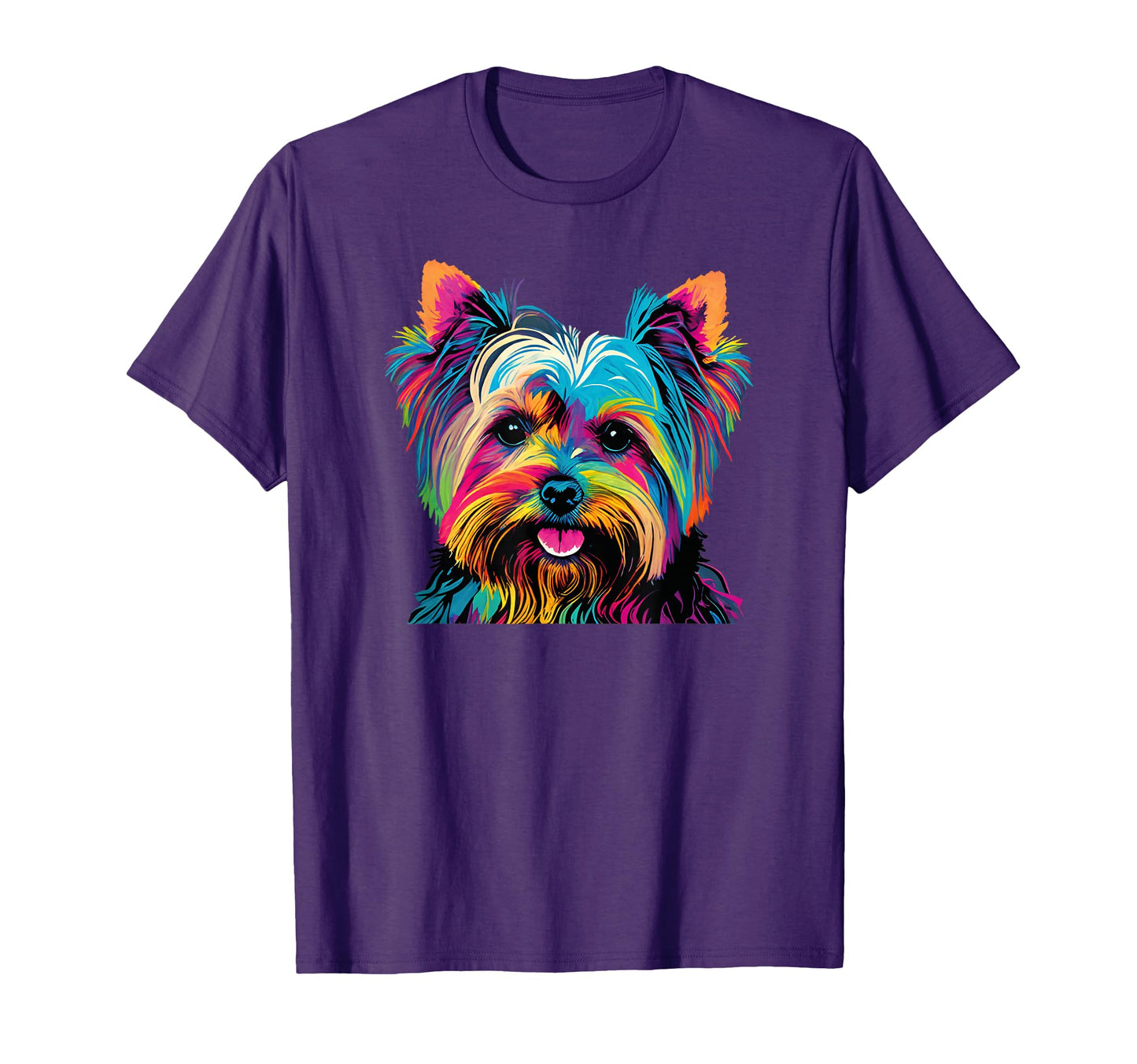 Pop Art Yorkshire Terrier Portrait T-Shirt - Custom Art Print Men Women - T-Shirt, Sweatshirt, Hoodie