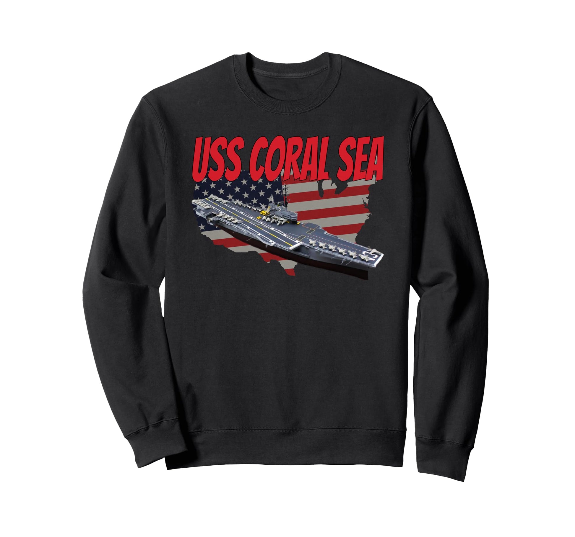 Aircraft Carrier Uss Coral Sea Cv 43 Sweatshirt - Novelty Apparel Unisex - T-Shirt, Sweatshirt, Hoodie