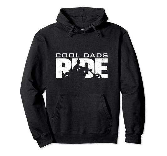 Biker Dads Ride Motorcycle Hoodie - Fun Novelty Design for Adults - T-Shirt, Sweatshirt, Hoodie
