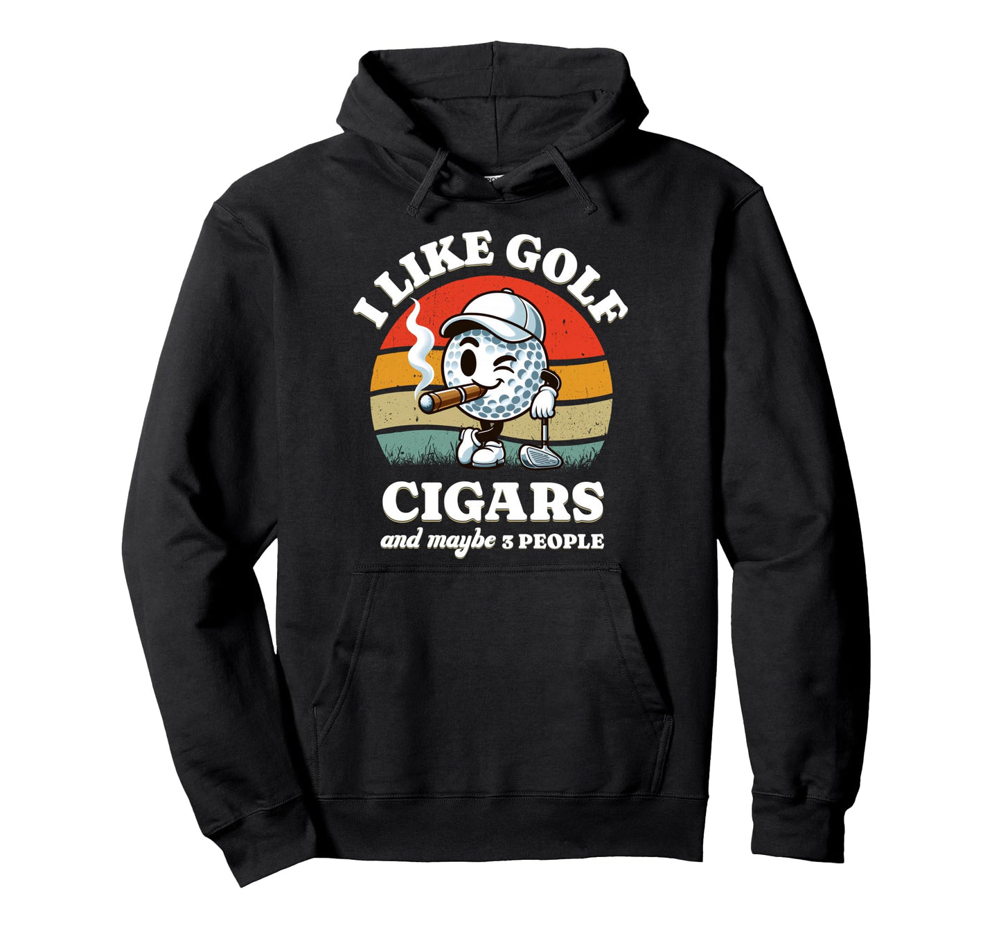Funny Golf And Cigars Golfer 70S Golf Hoodie - Trendy Graphic Men Women - T-Shirt, Sweatshirt, Hoodie