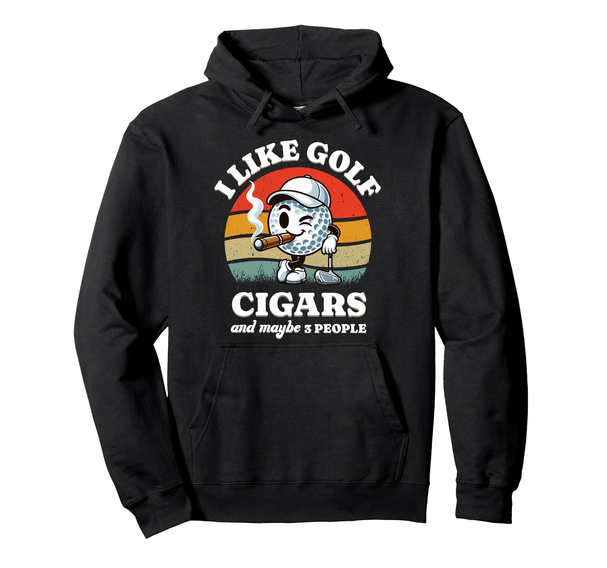Funny Golf And Cigars Golfer 70S Golf Hoodie - Trendy Graphic Men Women - T-Shirt, Sweatshirt, Hoodie