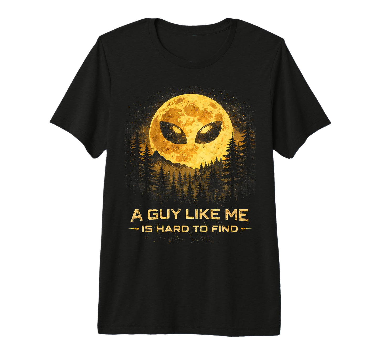 Funny Alien Sunset Forest Sci Fi T-Shirt - Fun Novelty Design for Adults - T-Shirt, Sweatshirt, Hoodie