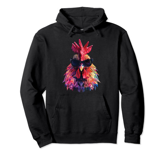 Chicken Dad Mom Sunglasses Jersey Giant Hoodie - Trendy Graphic Unisex - T-Shirt, Sweatshirt, Hoodie