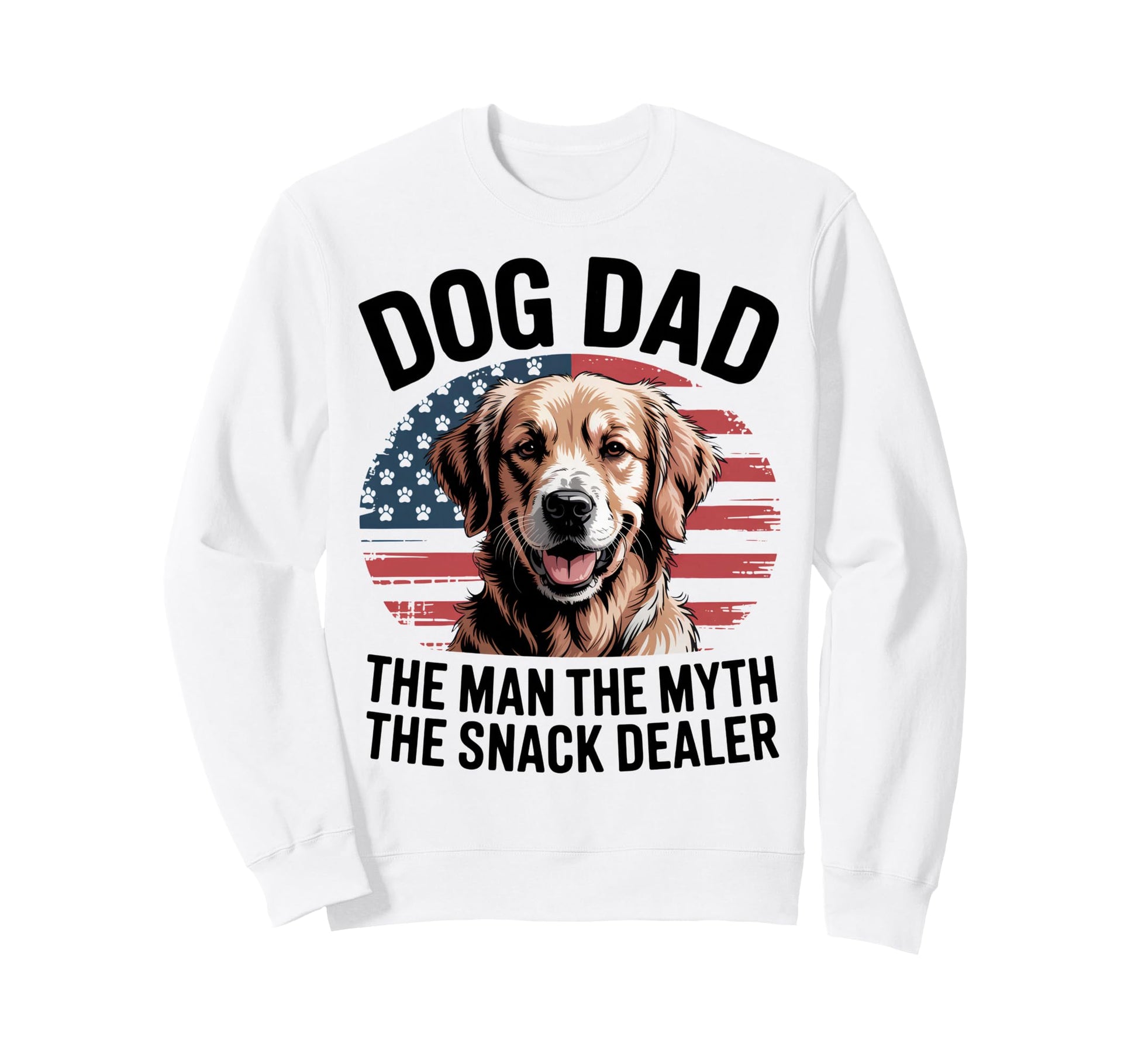 Dog Dad Myth Snack Dealer Funny Sweatshirt - Custom Art Print for Adults - T-Shirt, Sweatshirt, Hoodie