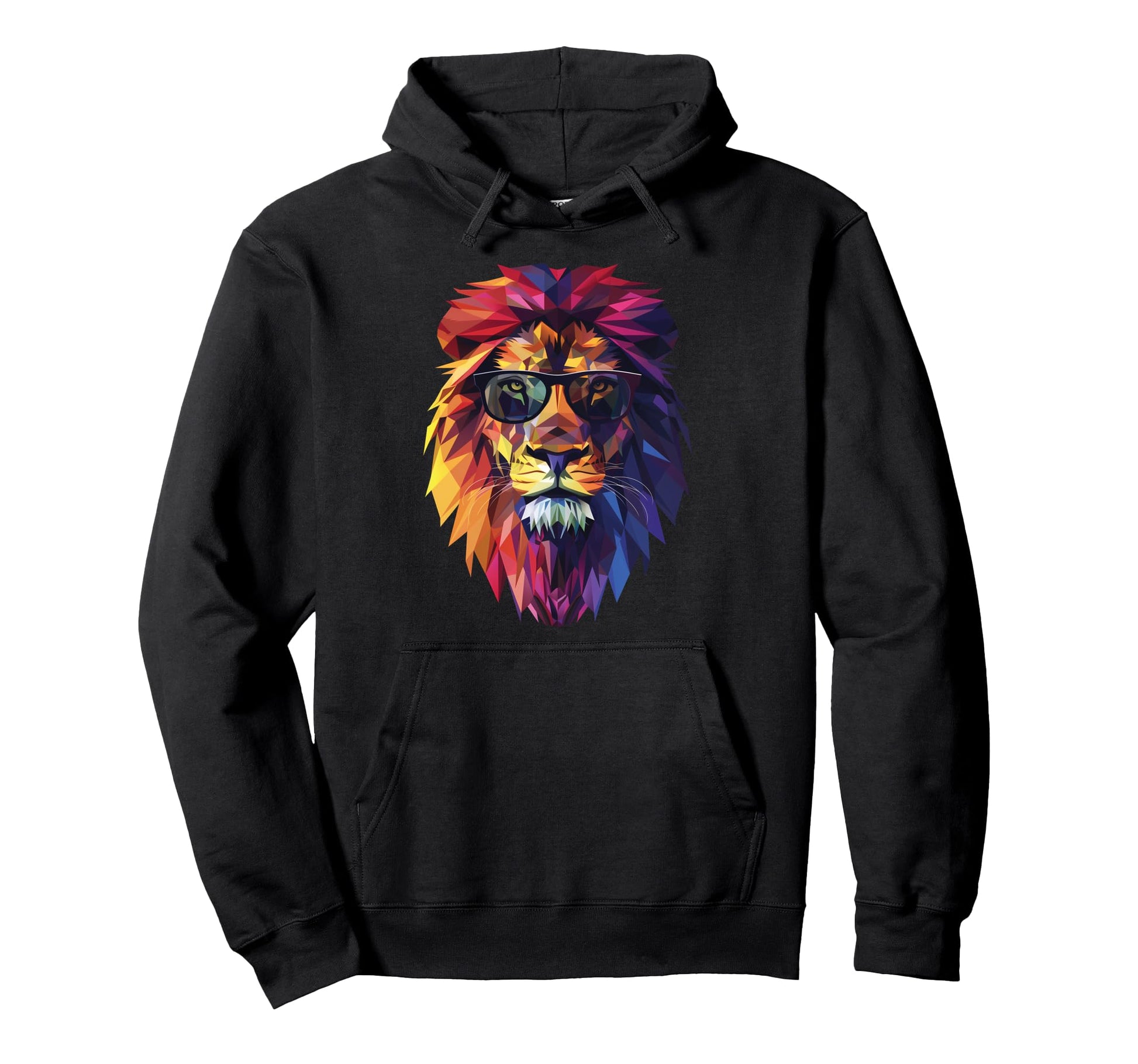 Lion Dad Mom Sunglasses Lion Hoodie - Aesthetic Graphic Unisex - T-Shirt, Sweatshirt, Hoodie
