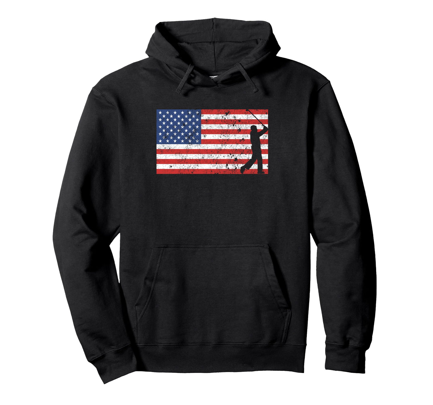 Golfer Golf Fourth American Flag Hoodie - Unique Graphic for Adults - T-Shirt, Sweatshirt, Hoodie