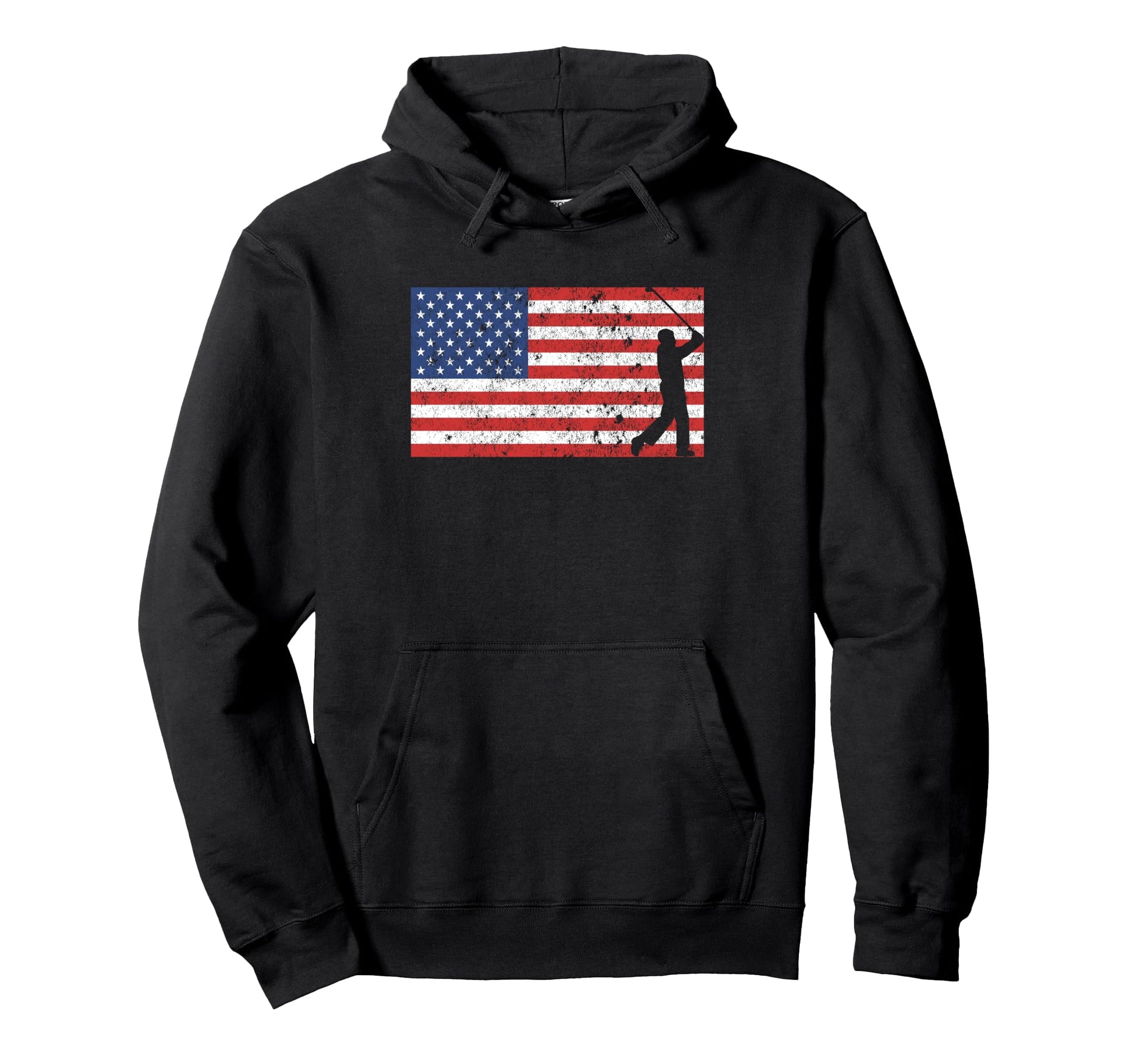 Golfer Golf Fourth American Flag Hoodie - Unique Graphic for Adults - T-Shirt, Sweatshirt, Hoodie