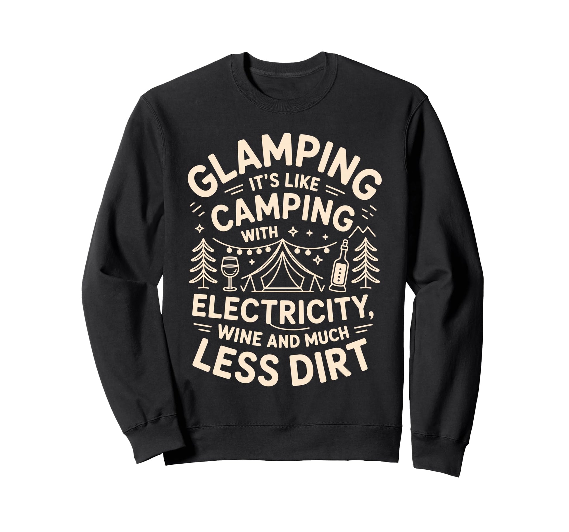 Funny Glamping Art Rv Tent Glamper Sweatshirt - Novelty Apparel Unisex - T-Shirt, Sweatshirt, Hoodie